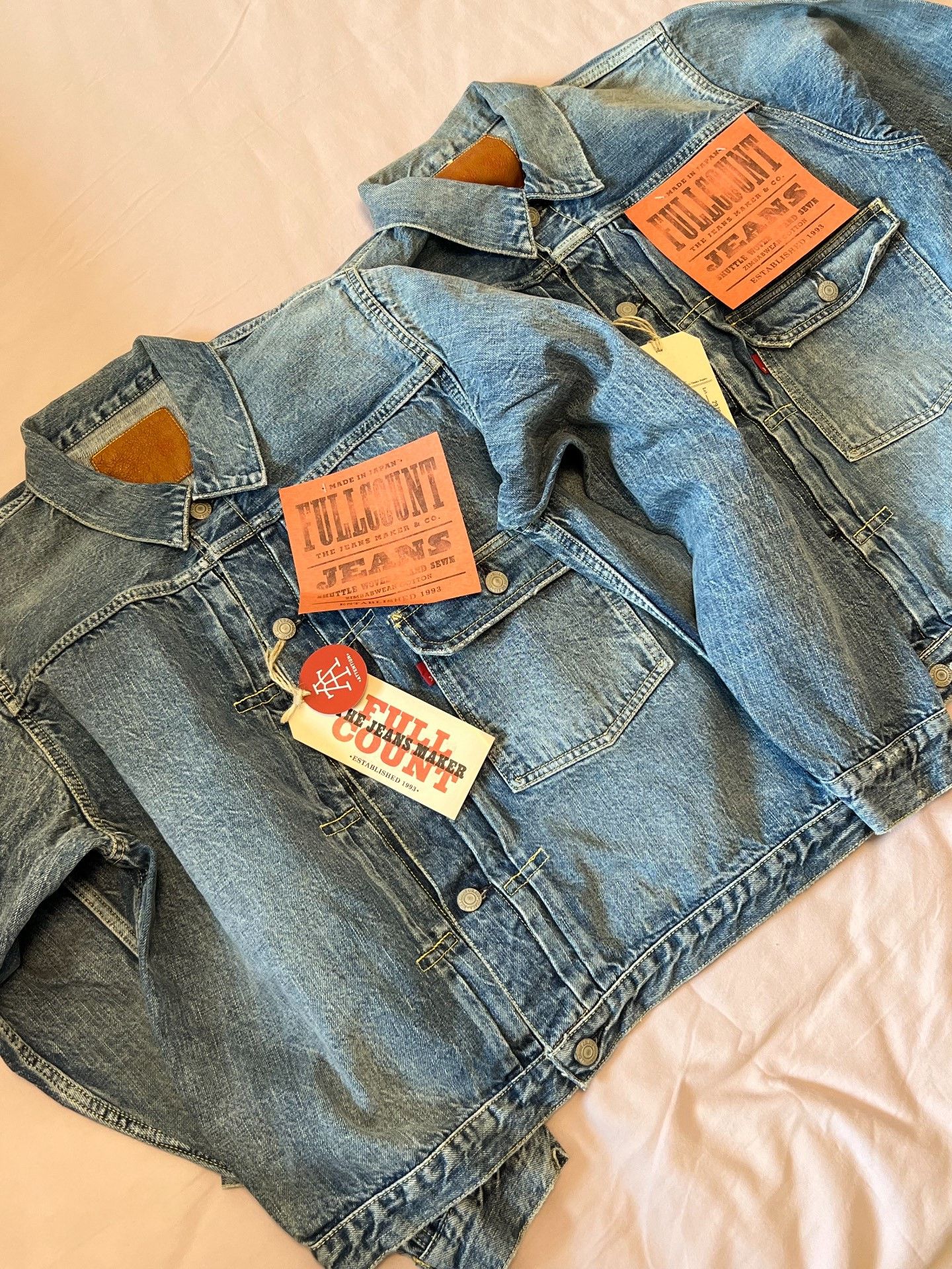 Full Count & Co. FULLCOUNT Washed Distressed Denim Jacket Size US XXS / EU 40 - 4 Thumbnail