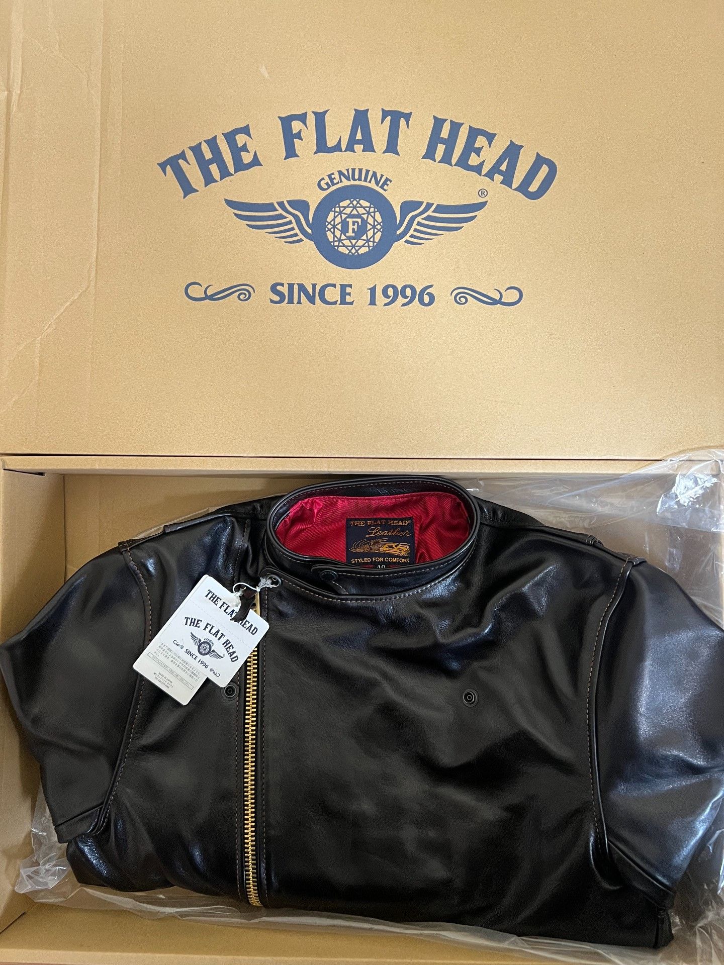 The Flat Head The Flat Head Stand Collar Horsehide Jacket Size US XXS / EU 40 - 9 Thumbnail