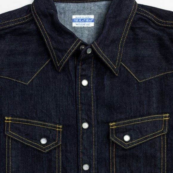 The Flat Head THE FLAT HEAD Classic Workwear Denim Shirt Size US XS / EU 42 / 0 - 3 Thumbnail