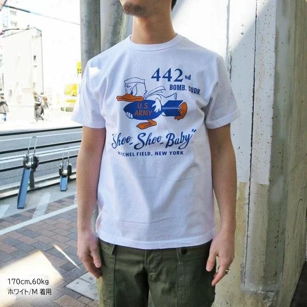 Buzz Rickson's Buzz Rickson's Donald Duck Bombing Sqn Cotton T-shirt Size US L / EU 52-54 / 3 - 4 Thumbnail