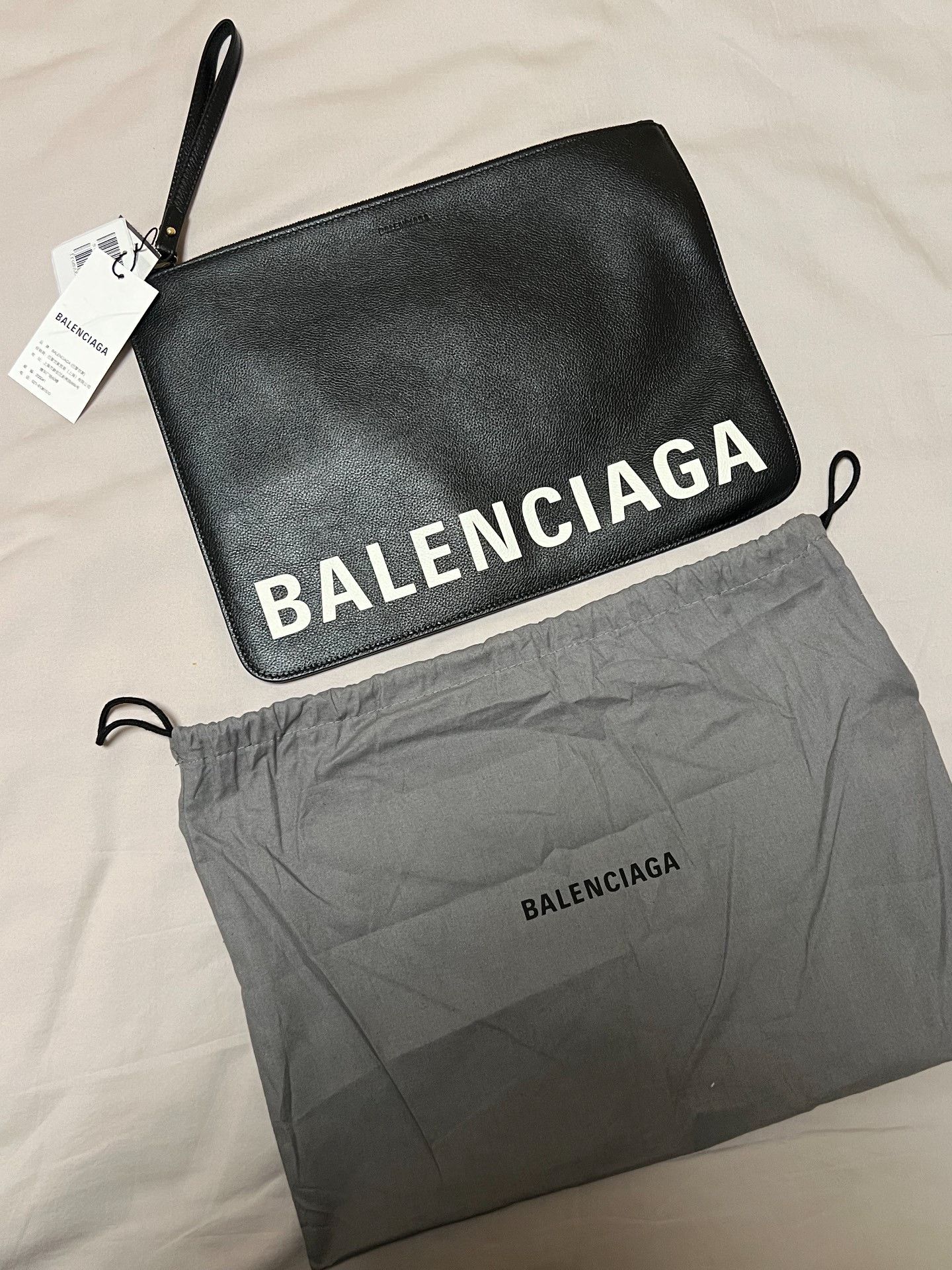 Balenciaga Balenciaga Black White Logo Letter Handbag Size ONE SIZE - 2 Thumbnail