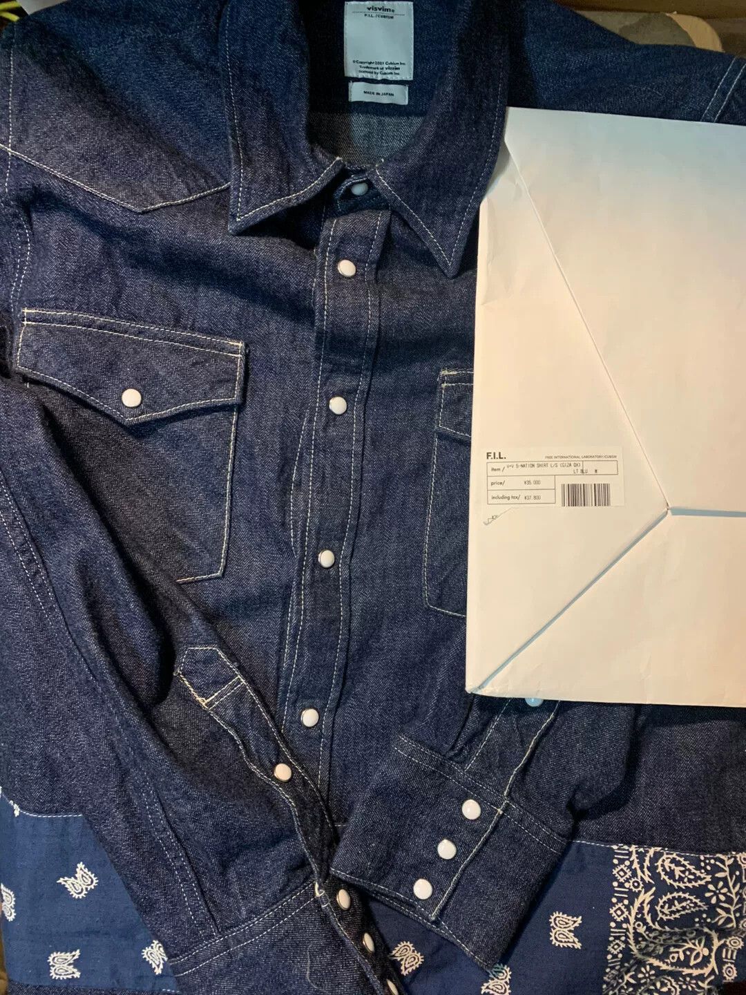 Visvim VISVIM 5-NATION Bandana Border Shirt One Wash Size US M / EU 48-50 / 2 - 4 Thumbnail