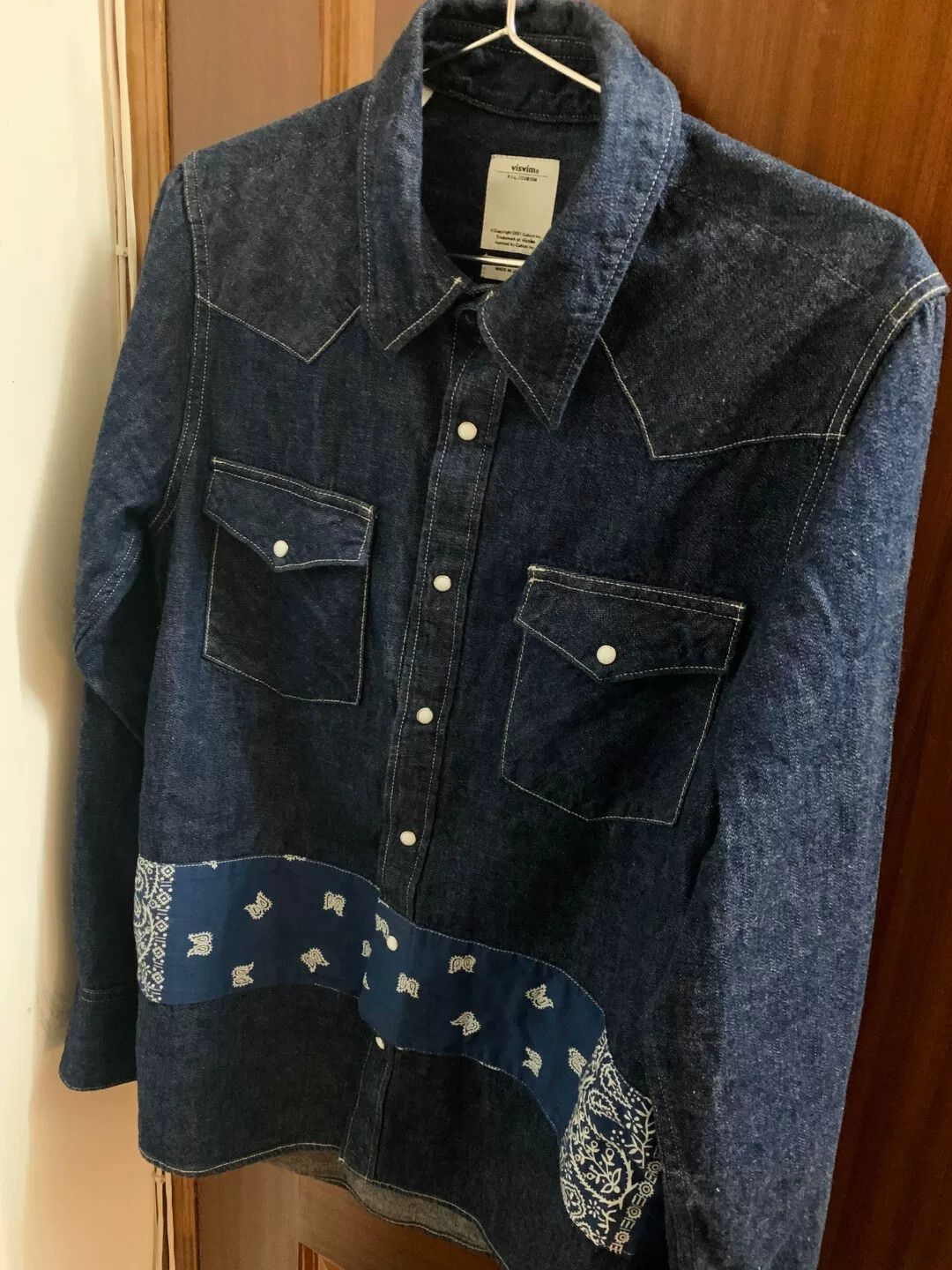 Visvim VISVIM 5-NATION Bandana Border Shirt One Wash Size US M / EU 48-50 / 2 - 3 Thumbnail