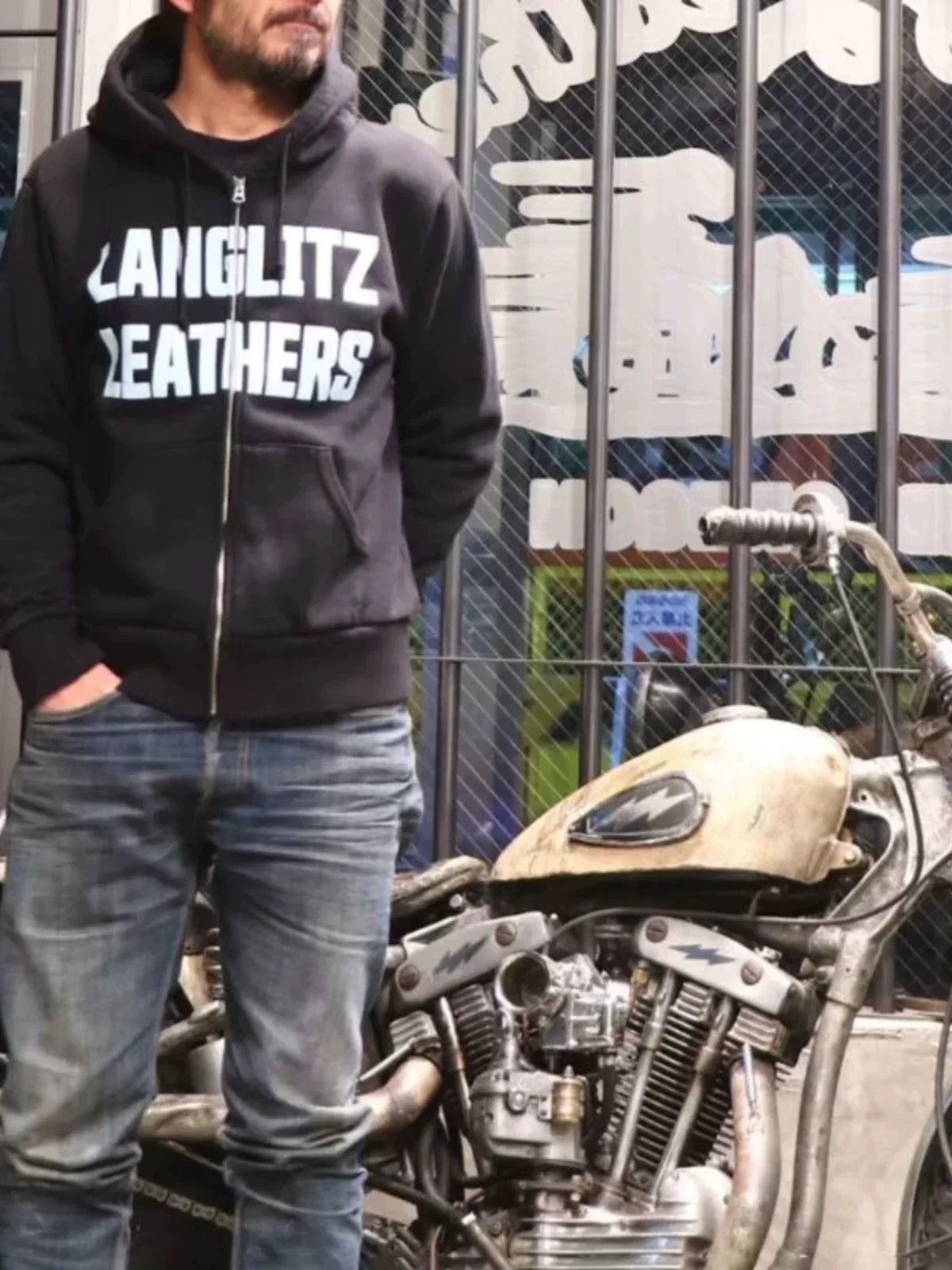 blurhms Langlitz Fleece-Lined Motorcycle Hoodie Size US M / EU 48-50 / 2 - 2 Thumbnail