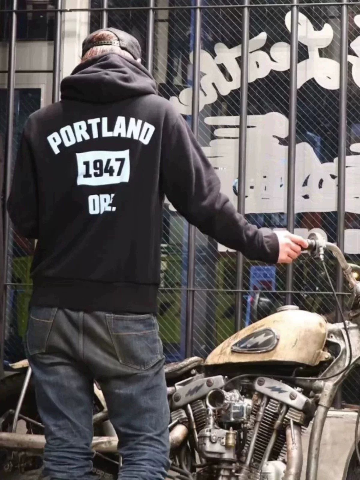 blurhms Langlitz Fleece-Lined Motorcycle Hoodie Size US M / EU 48-50 / 2 - 4 Thumbnail