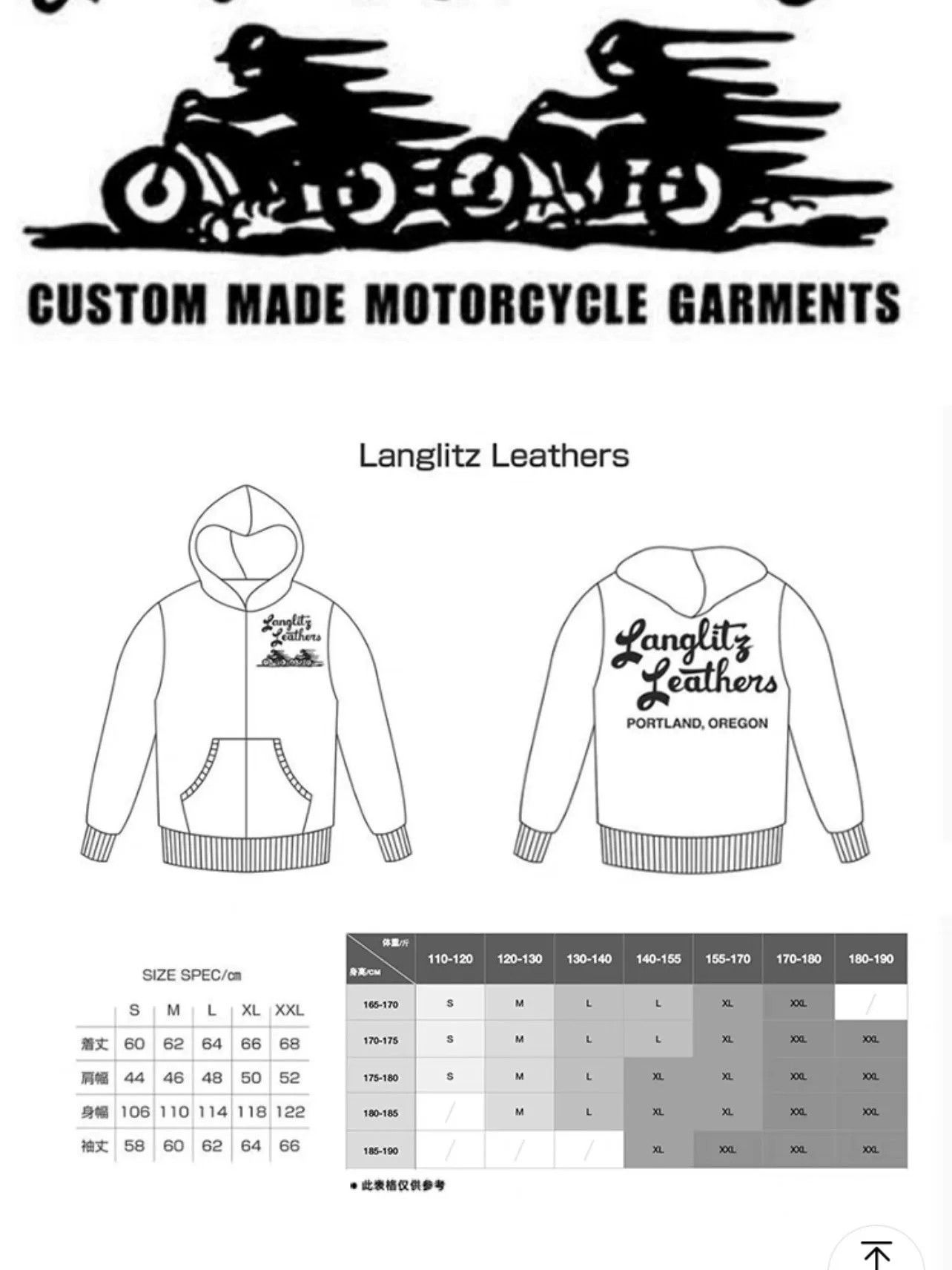blurhms Langlitz Fleece-Lined Motorcycle Hoodie Size US M / EU 48-50 / 2 - 8 Thumbnail