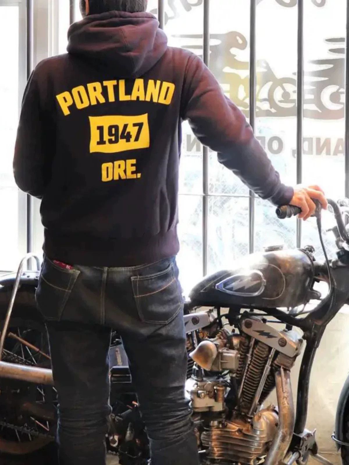 blurhms Langlitz Fleece-Lined Motorcycle Hoodie Size US M / EU 48-50 / 2 - 3 Thumbnail