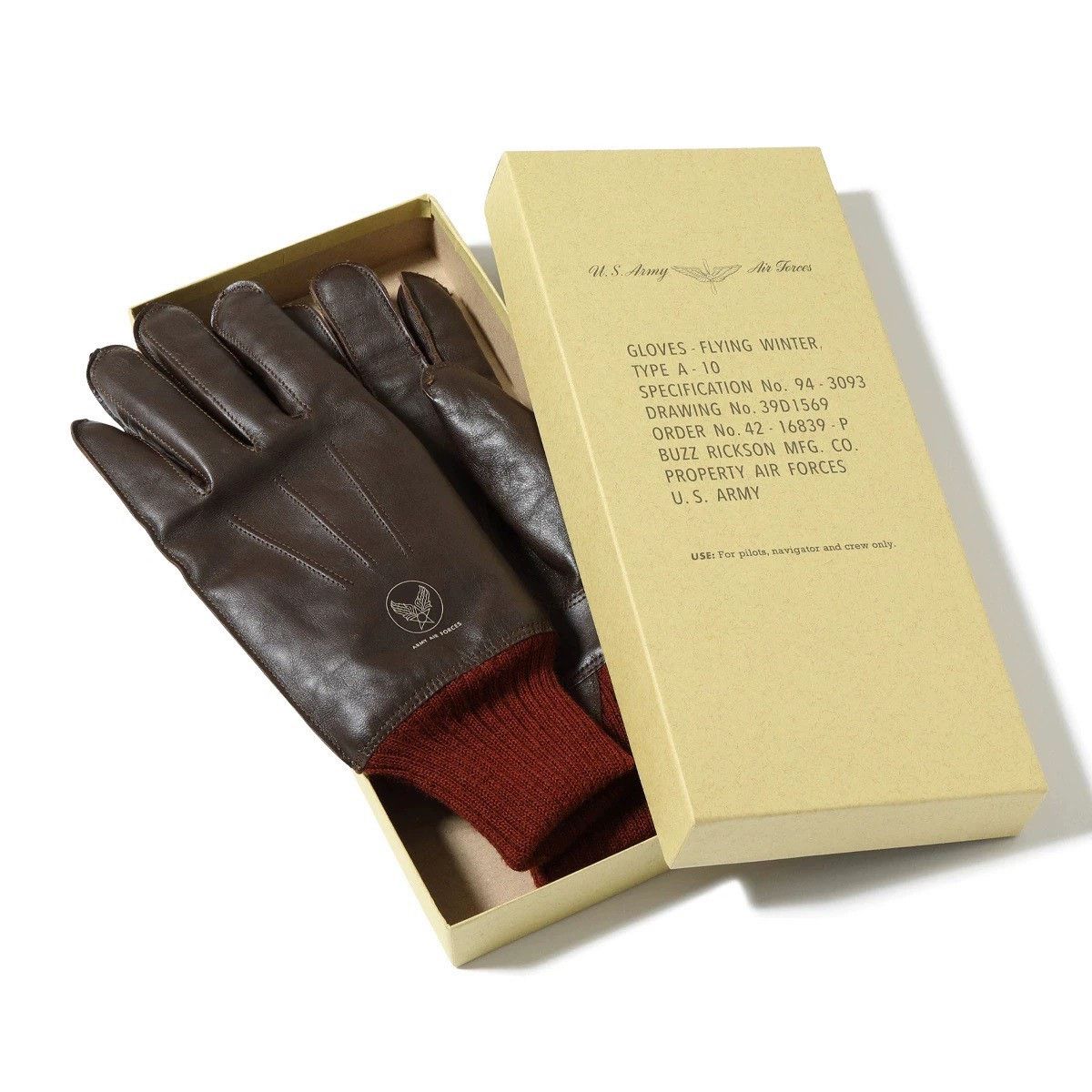 Buzz Rickson's Buzz Rickson's A-10 Aviator Horsehide Gloves Size ONE SIZE - 6 Thumbnail