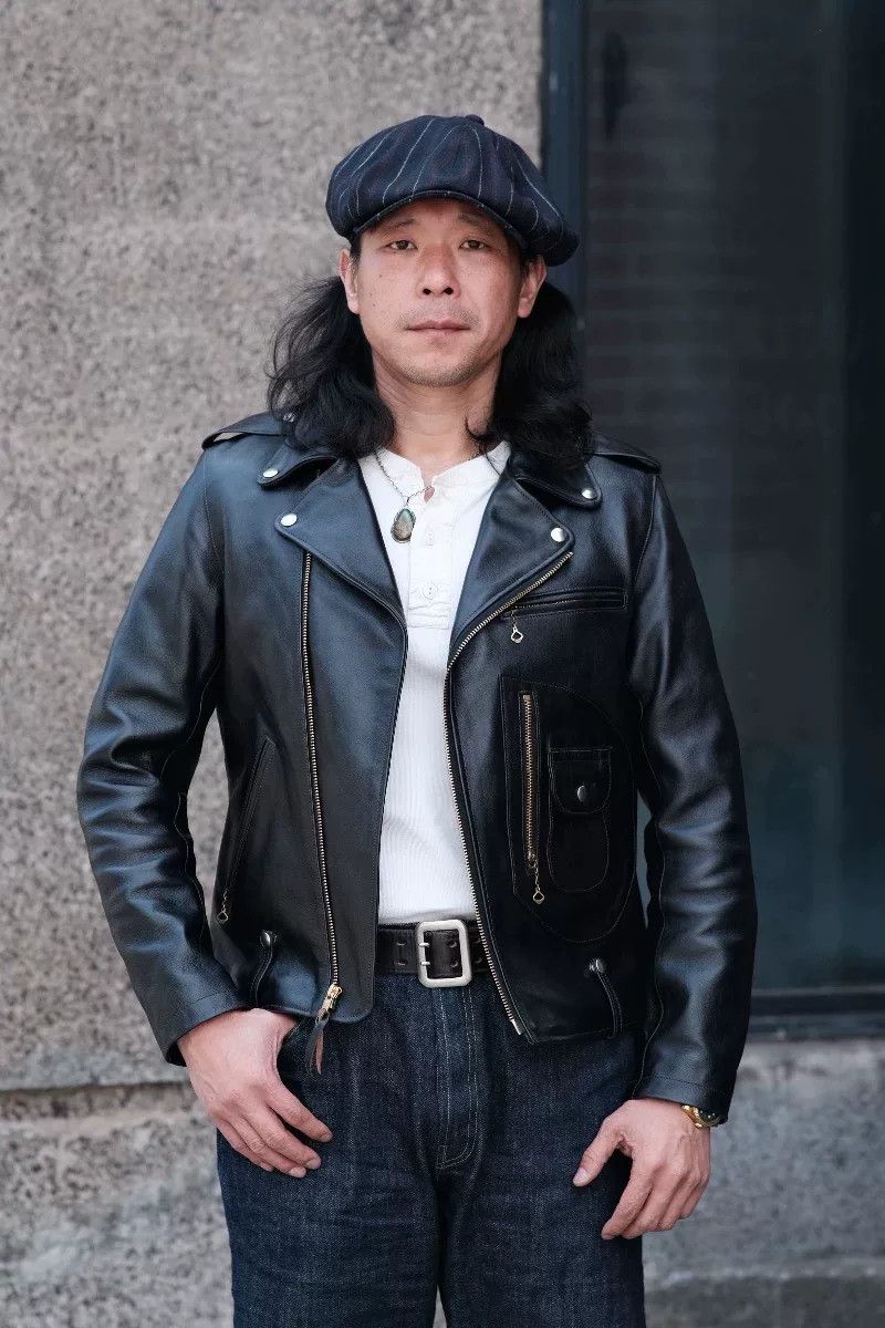 DOUBLE HELIX Double Helix J24 Polish Horse Leather Jacket Size US XS / EU 42 / 0 - 8 Thumbnail
