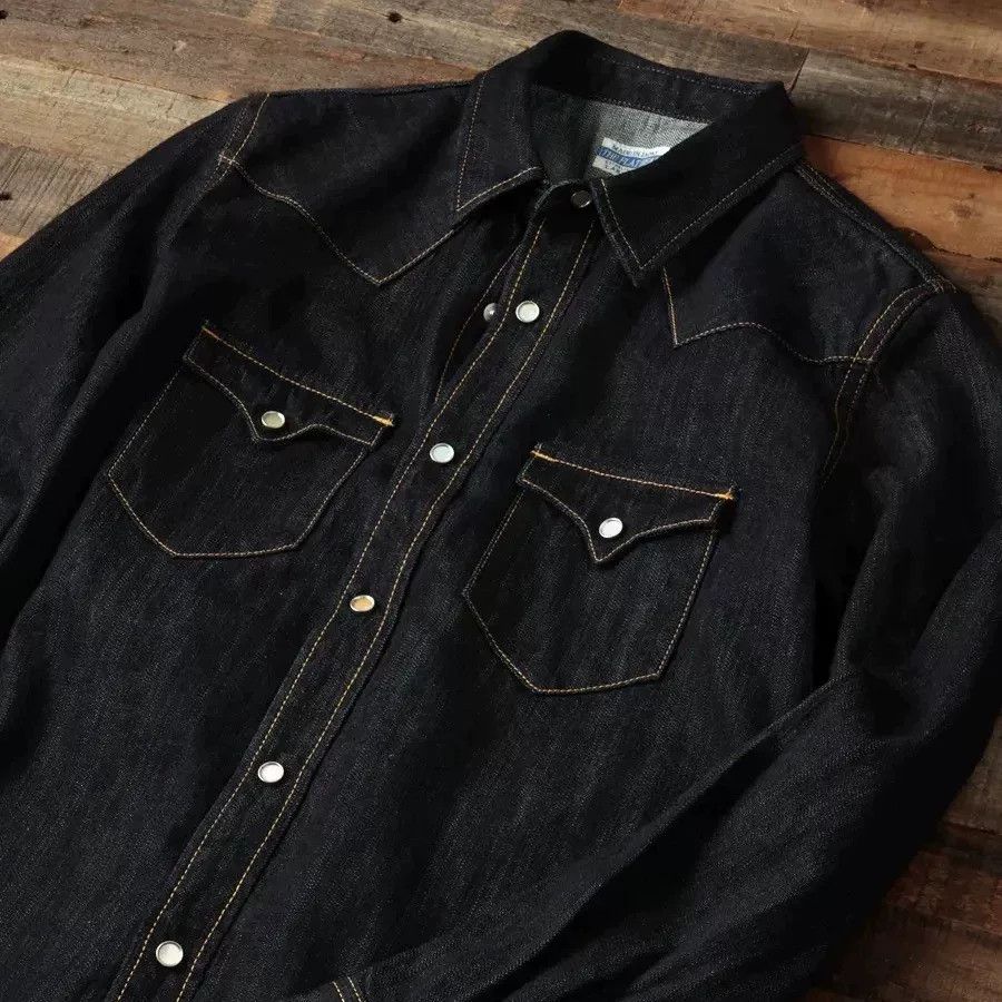 The Flat Head The Flat Head Classic Western Denim Shirt Size US S / EU 44-46 / 1 - 3 Thumbnail