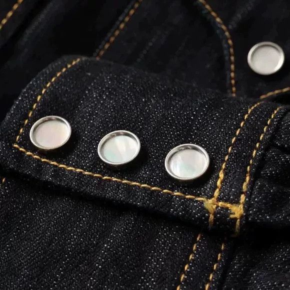The Flat Head The Flat Head Classic Western Denim Shirt Size US S / EU 44-46 / 1 - 4 Thumbnail