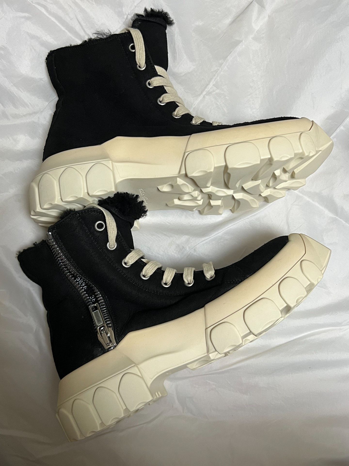 Rick Owens Rick Owens Shearling-Lined Sneakers Size US 5 / IT 35 - 7 Thumbnail