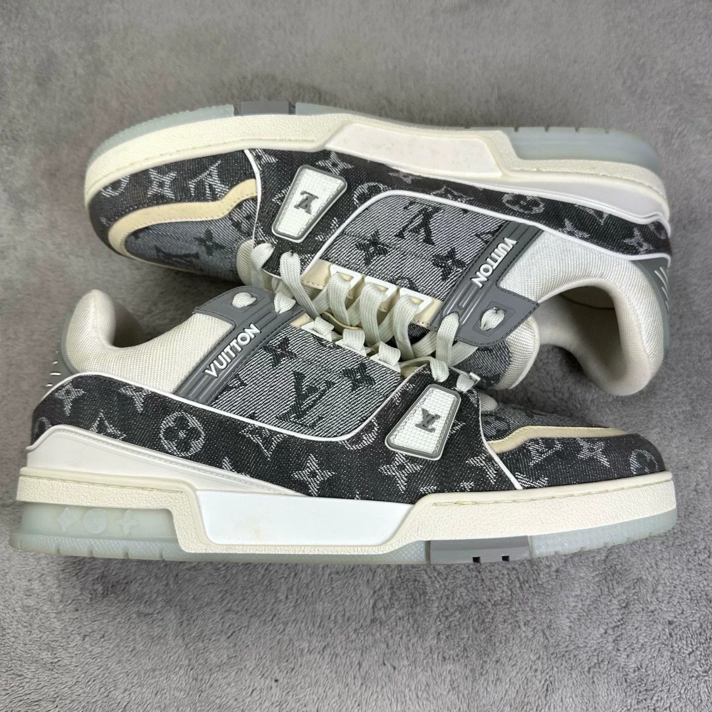 Louis Vuitton Louis Vuitton Training Denim White Lowtop Sneakers 43 Men Size US 10 / EU 43 - 4 Thumbnail