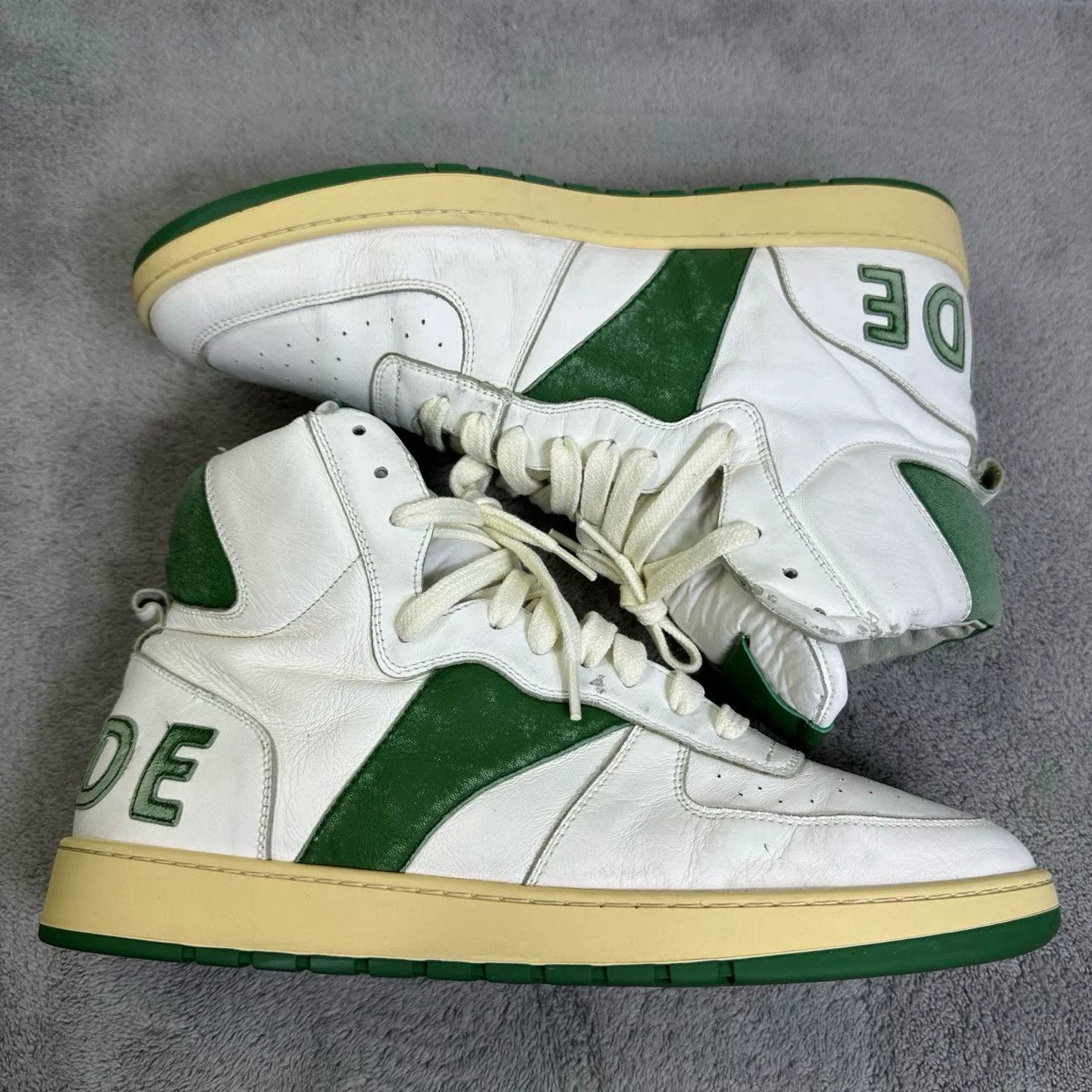 Rhude Rhude Distressed Green Hitop Sneakers 44 Men Size US 10.5 / EU 43-44 - 3 Thumbnail