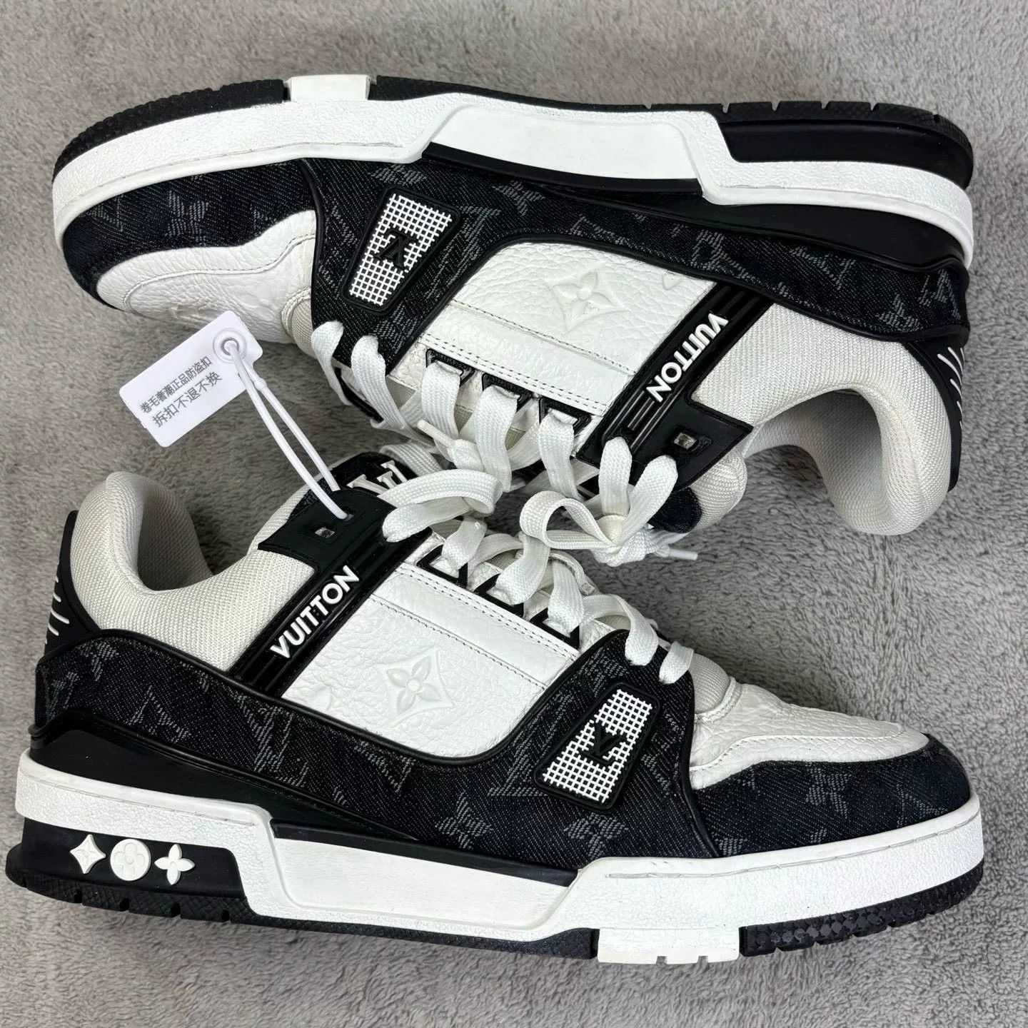 Louis Vuitton Louis Vuitton Training Denim Black Lowtop Sneakers 40 Men Size US 7.5 / EU 40-41 - 4 Thumbnail