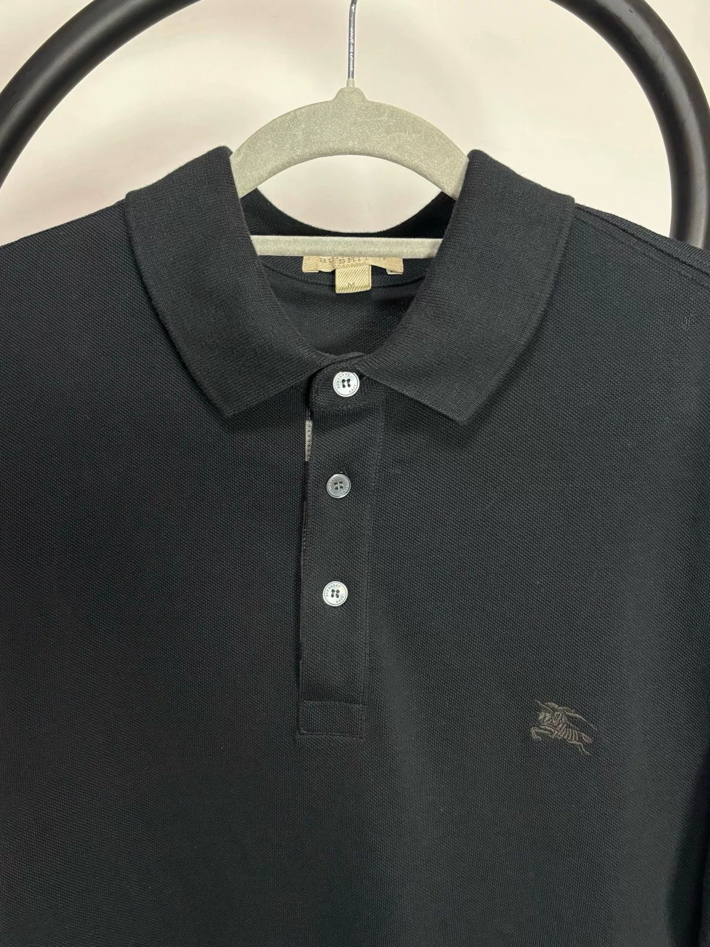 Burberry Burberry Straight Black Polo M Men Size US M / EU 48-50 / 2 - 2 Thumbnail