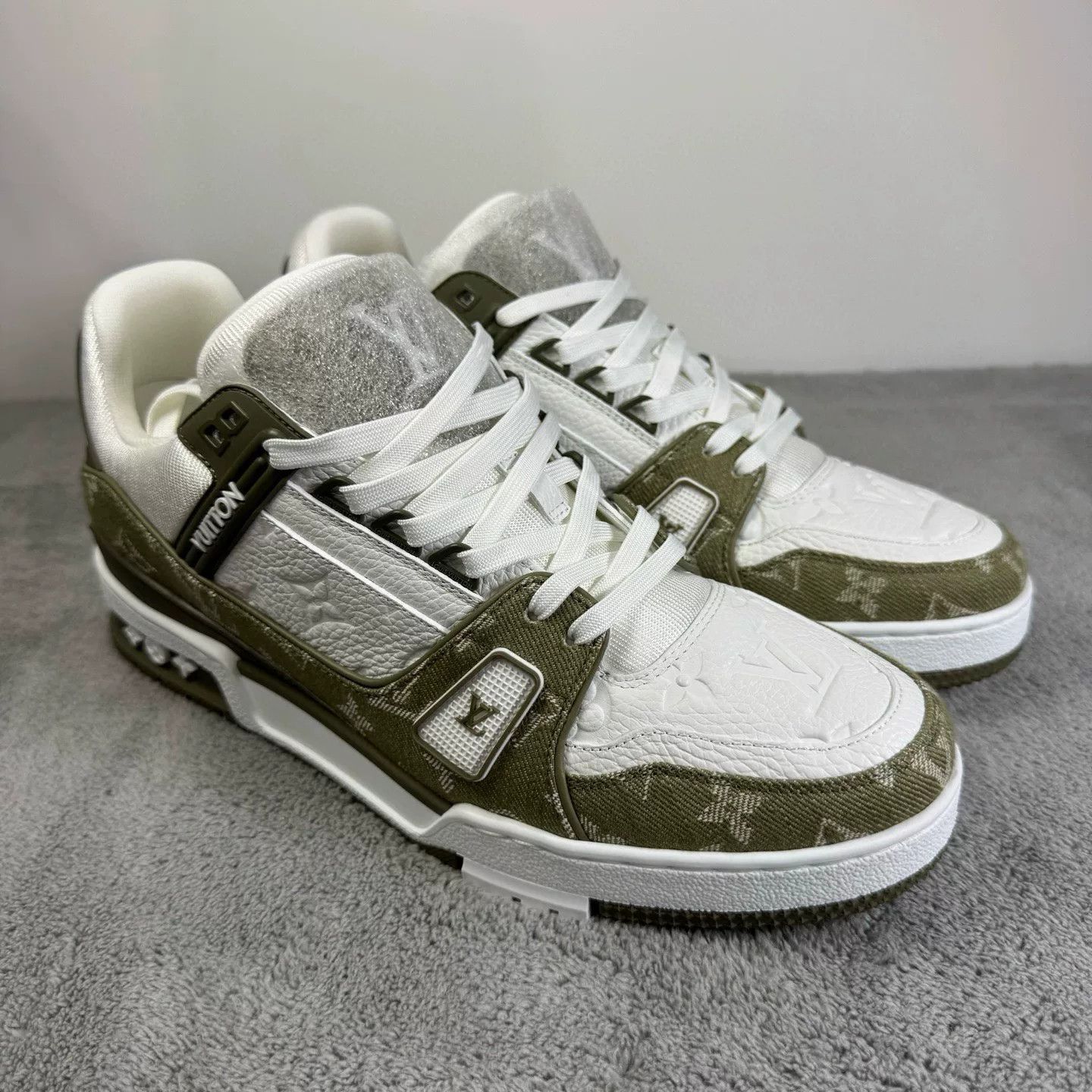 Louis Vuitton Louis Vuitton Training Denim Green Lowtop Sneakers 42 Men Size US 9 / EU 42 - 3 Thumbnail