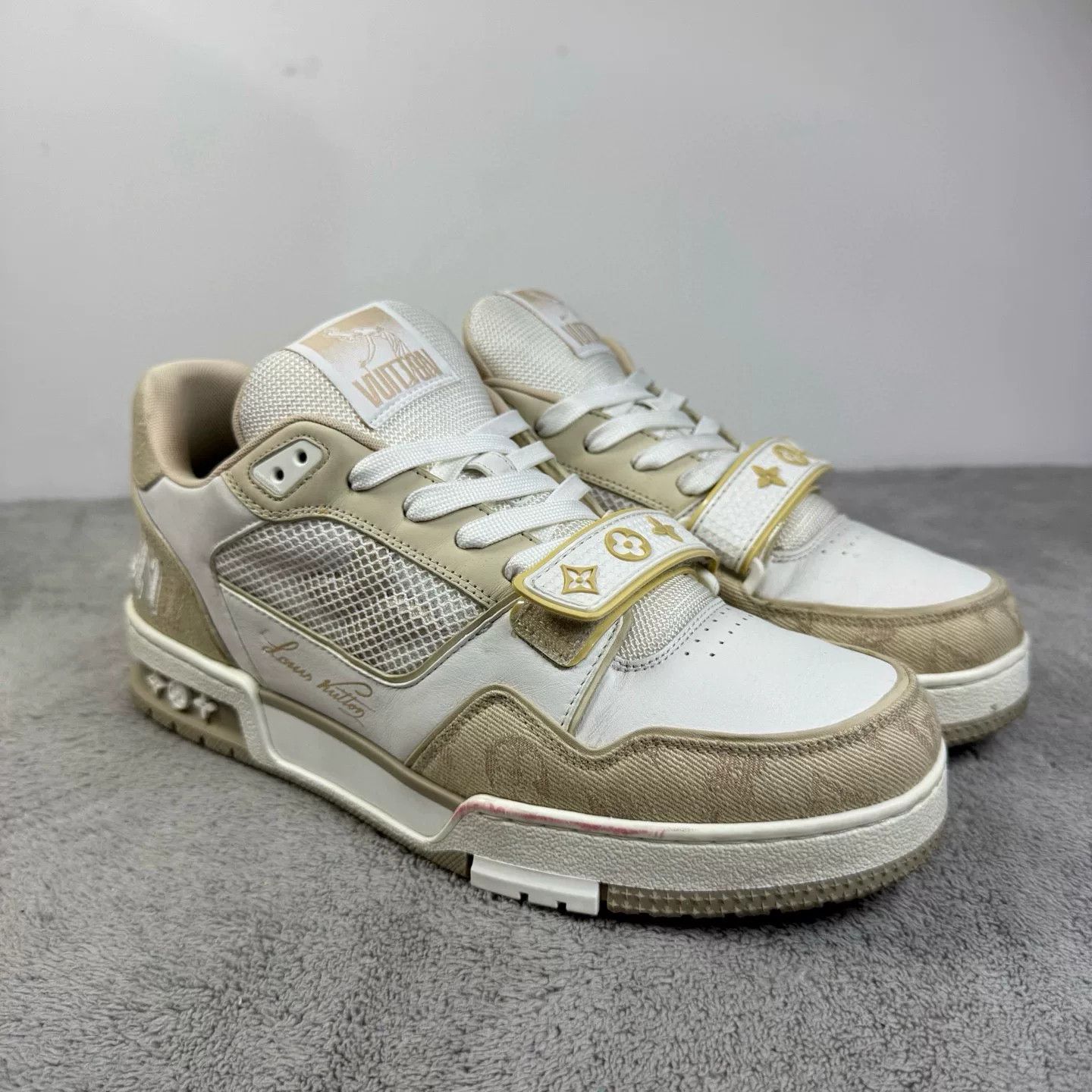 Louis Vuitton Louis Vuitton Training Beige Lowtop Sneakers 41 Men Size US 8.5 / EU 41-42 - 3 Thumbnail