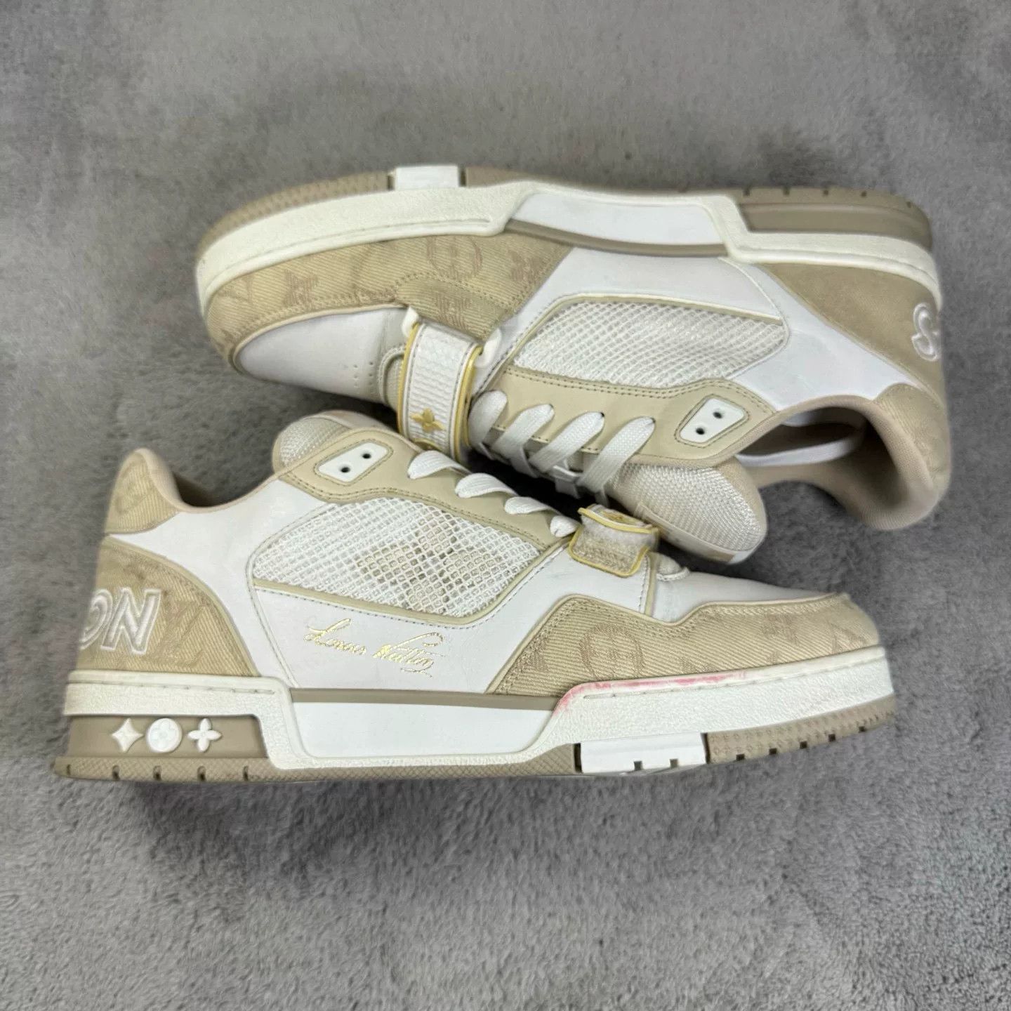 Louis Vuitton Louis Vuitton Training Beige Lowtop Sneakers 41 Men Size US 8.5 / EU 41-42 - 4 Thumbnail