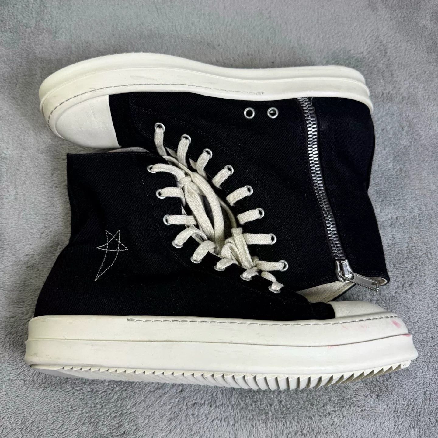 Rick Owens Rick Owens Denim Black Hitop Sneakers 42 Men Size US 9 / EU 42 - 4 Thumbnail