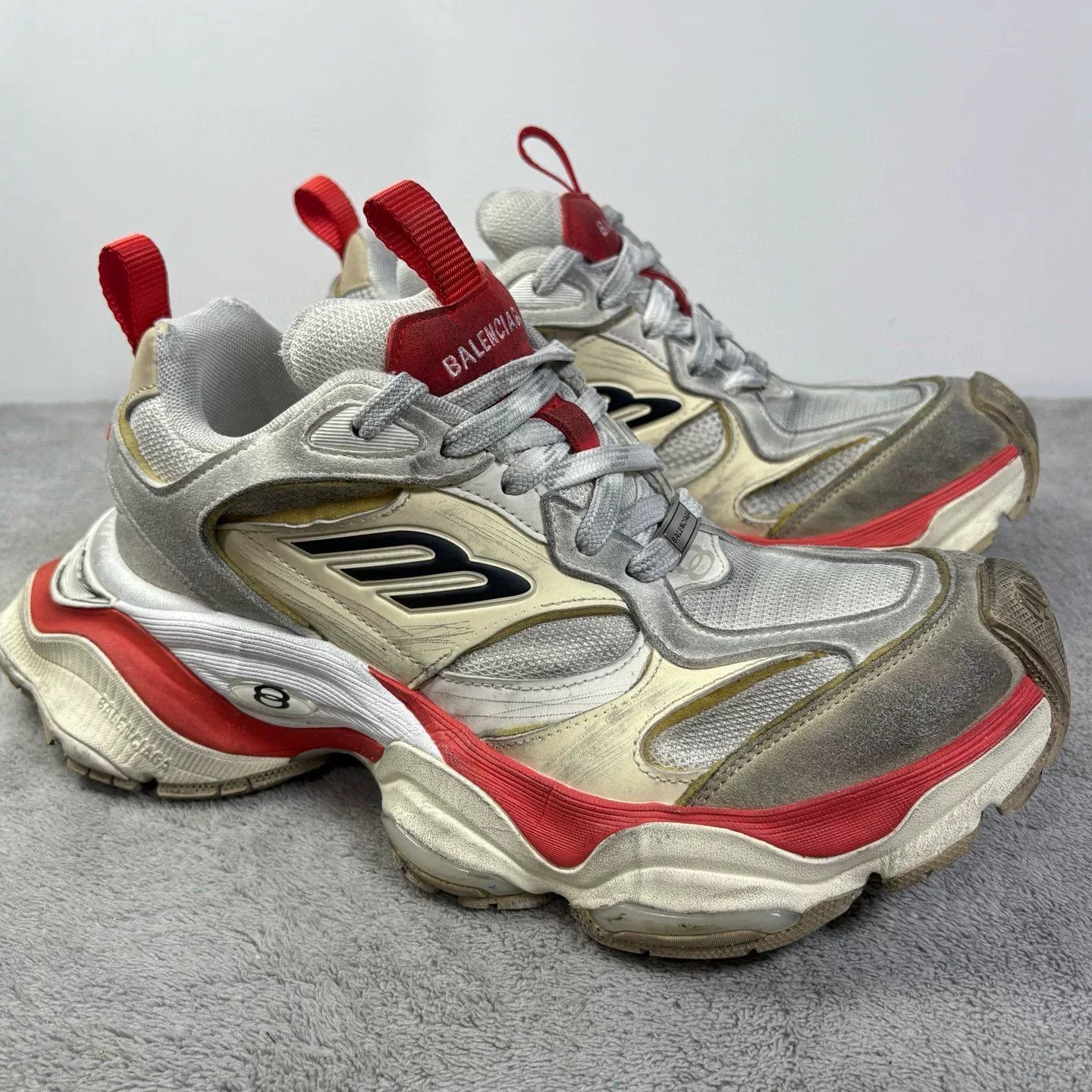 Balenciaga Balenciaga Cargo Red Lowtop Sneakers 40 Men Size US 7.5 / EU 40-41 - 3 Thumbnail