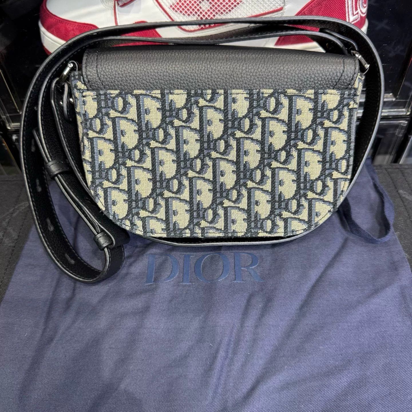 Dior Dior Leather Printed Black Bag 45.5 Men Size ONE SIZE - 3 Thumbnail
