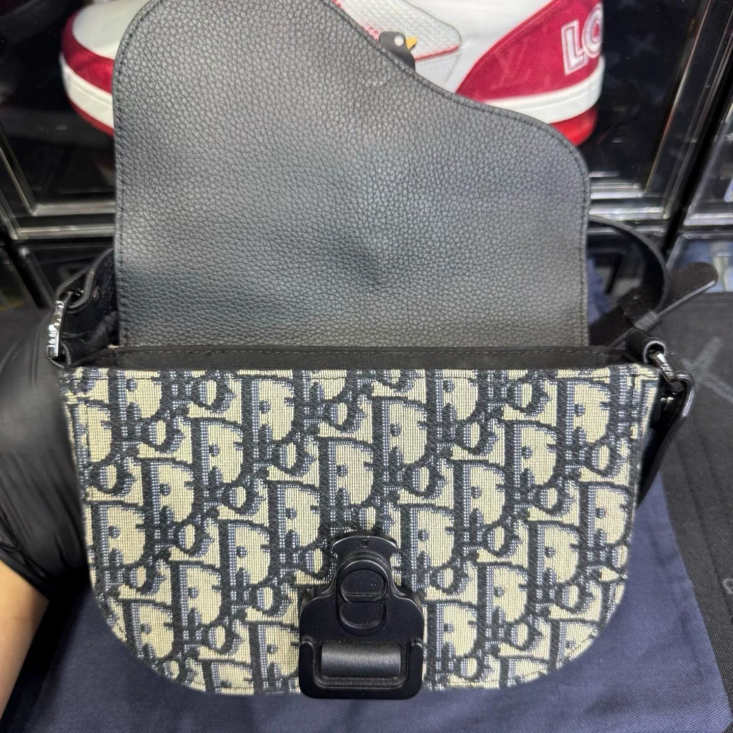Dior Dior Leather Printed Black Bag 45.5 Men Size ONE SIZE - 2 Thumbnail