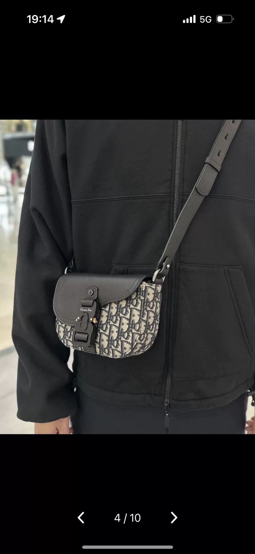 Dior Dior Leather Printed Black Bag 45.5 Men Size ONE SIZE - 6 Thumbnail