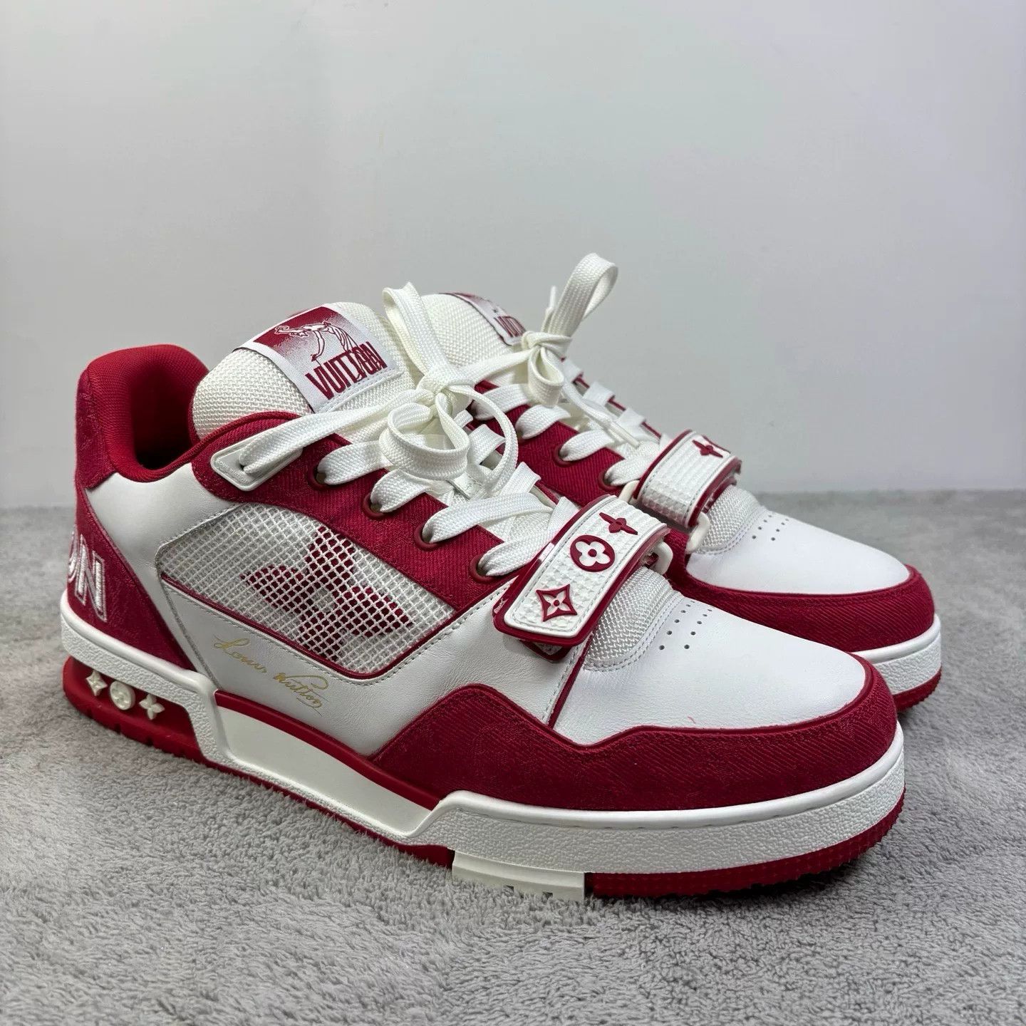 Louis Vuitton Louis Vuitton Training Red Lowtop Sneakers 43.5 Men Size US 10.5 / EU 43-44 - 3 Thumbnail
