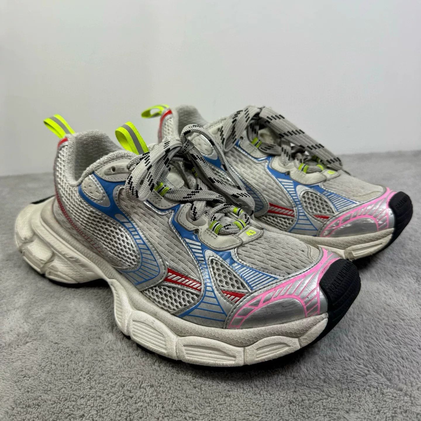 Balenciaga Balenciaga Mesh Blue Lowtop Sneakers XXXL Men Size US 10 / EU 43 - 3 Thumbnail