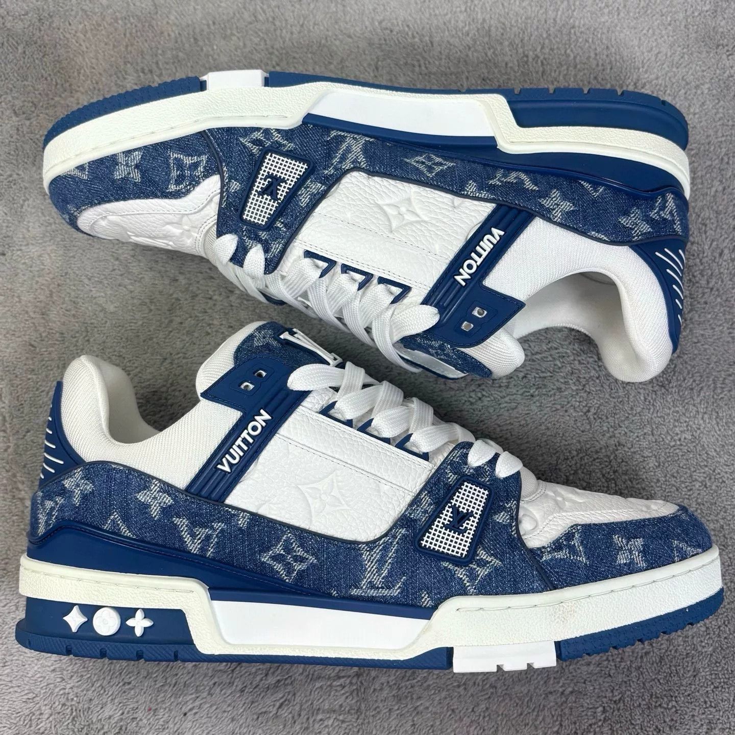 Louis Vuitton Louis Vuitton Training Denim Blue Lowtop Sneakers 43 Men Size US 10 / EU 43 - 4 Thumbnail