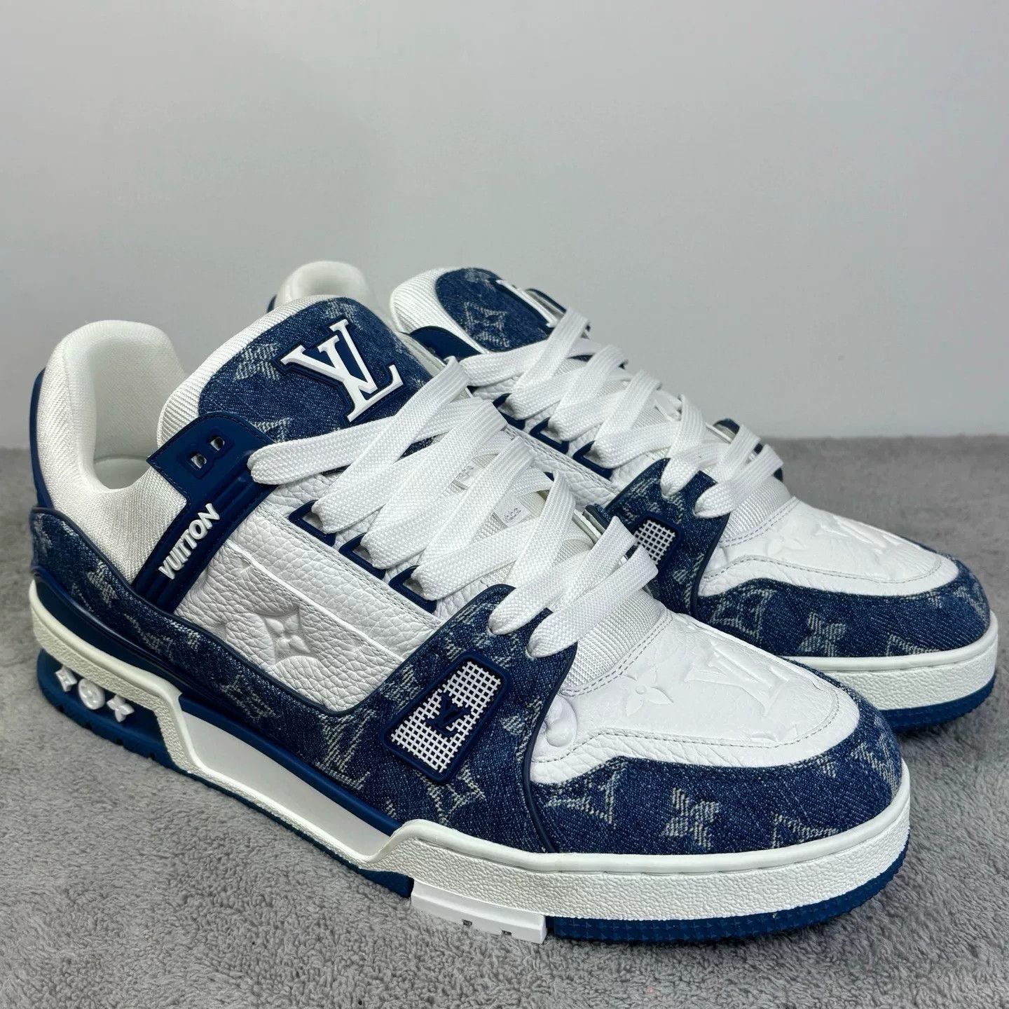 Louis Vuitton Louis Vuitton Training Denim Blue Lowtop Sneakers 43 Men Size US 10 / EU 43 - 3 Thumbnail