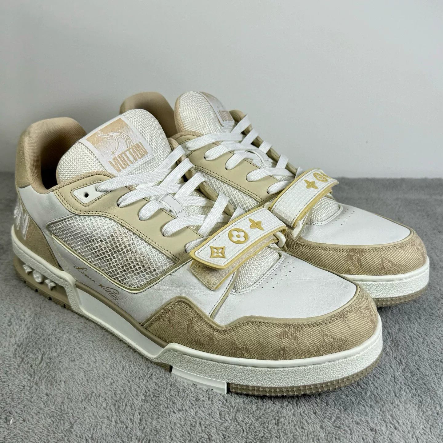 Louis Vuitton Louis Vuitton Training Beige Lowtop Sneakers 44 Men Size US 10.5 / EU 43-44 - 3 Thumbnail