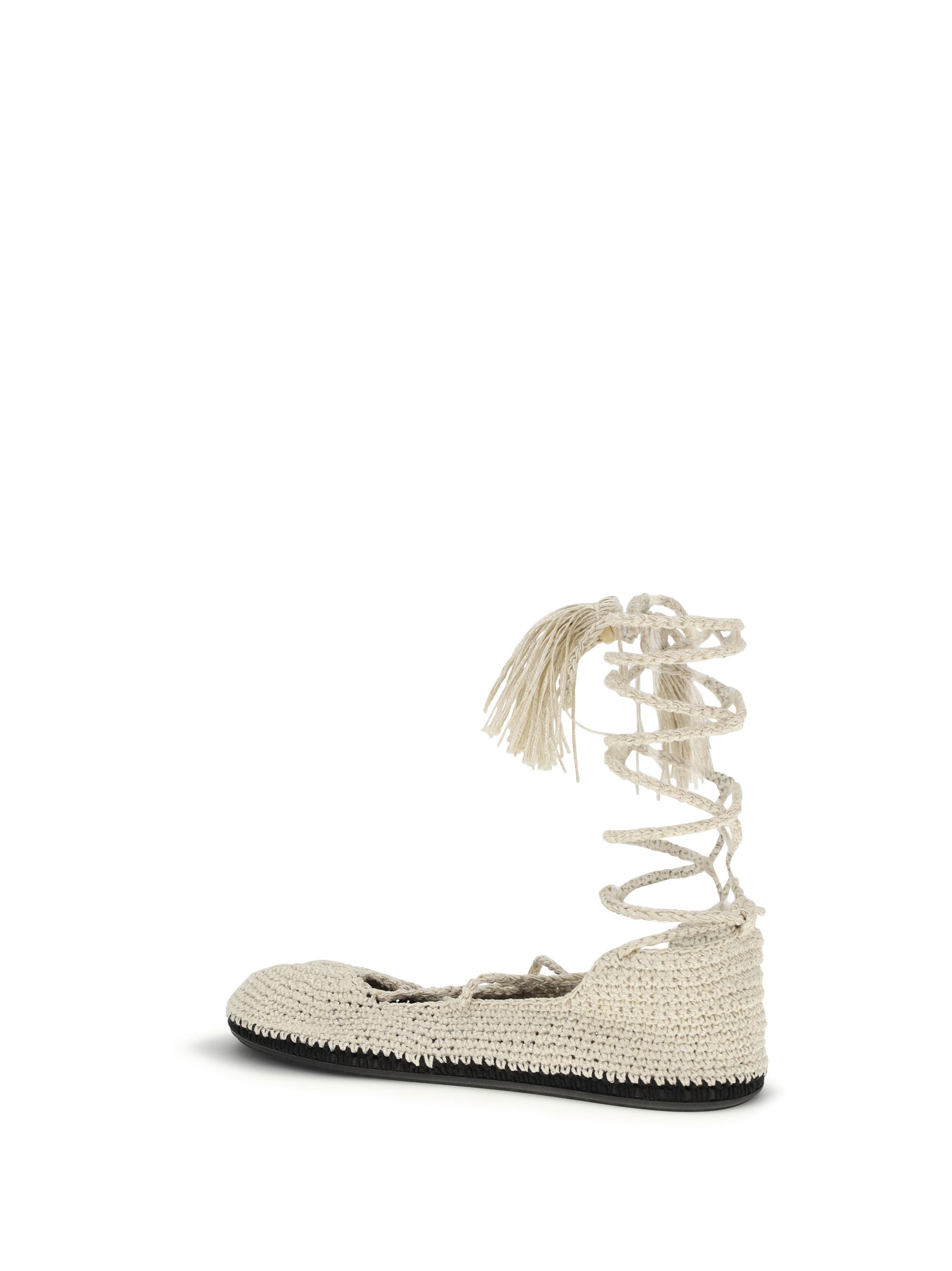 Alanui The Sound Of The Sea lace-up Ballerinas Size US 12 / IT 42 - 3 Thumbnail
