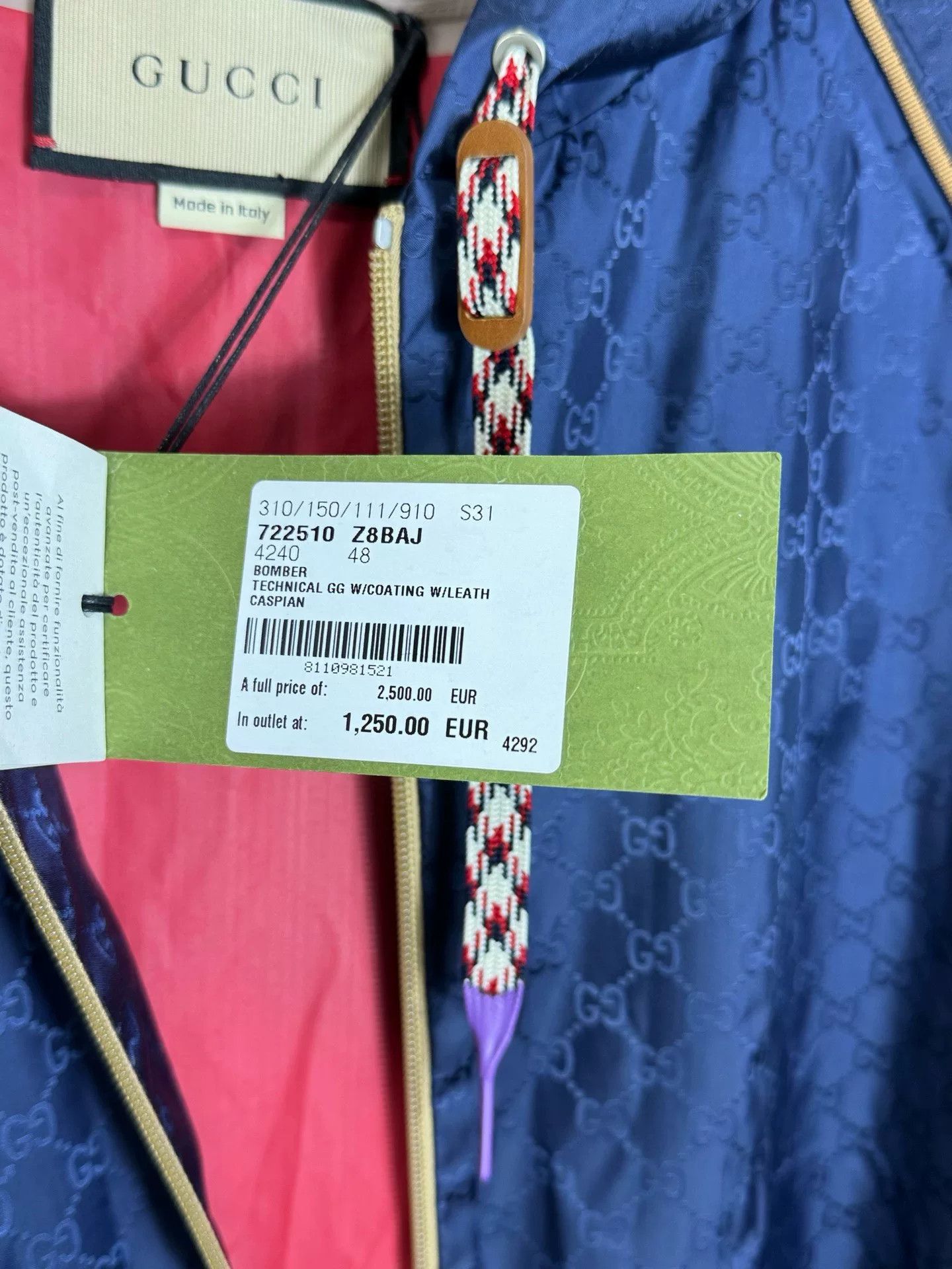 Gucci Gucci Printed Graphic Blue Light Jacket 23 Men Size US XS / EU 42 / 0 - 5 Thumbnail