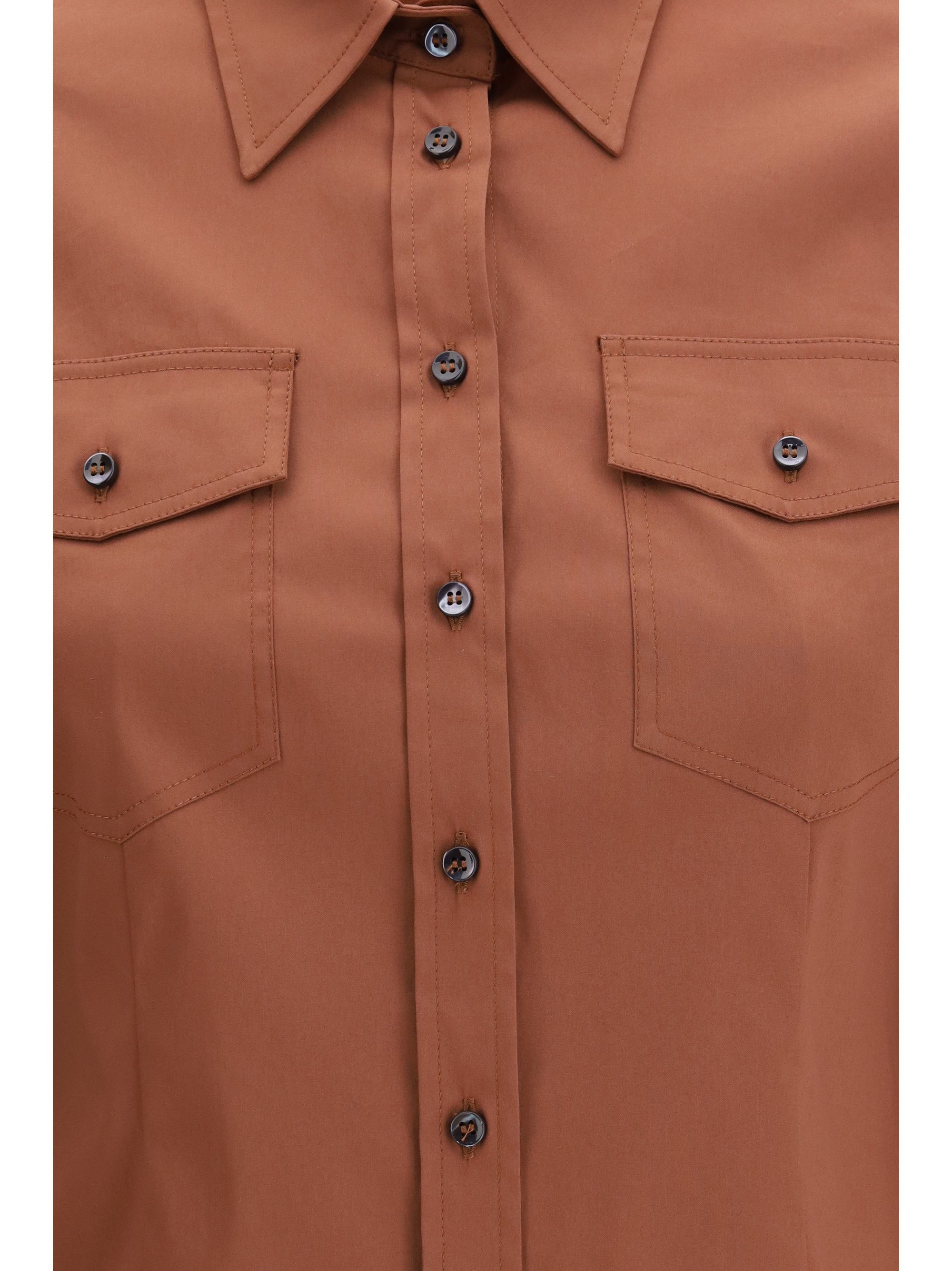 Brunello Cucinelli Cotton Shirt with front pockets Size M / US 6-8 / IT 42-44 - 3 Thumbnail