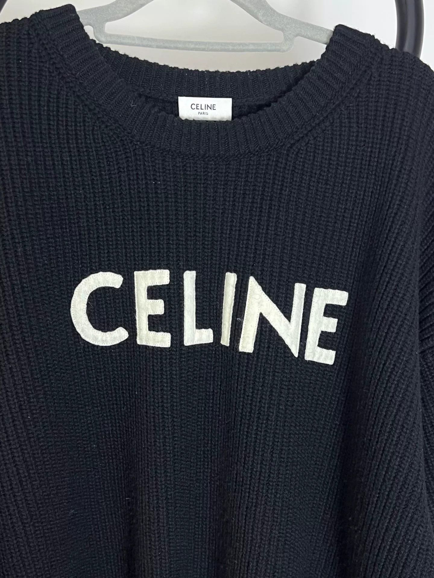 Celine Celine Wool Embroidered Black Sweater S Men Size US S / EU 44-46 / 1 - 2 Thumbnail