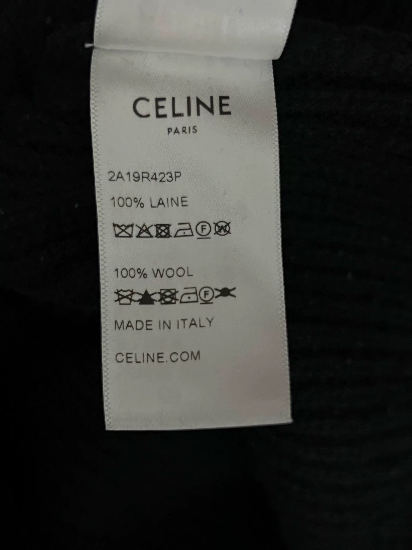 Celine Celine Wool Embroidered Black Sweater S Men Size US S / EU 44-46 / 1 - 6 Thumbnail