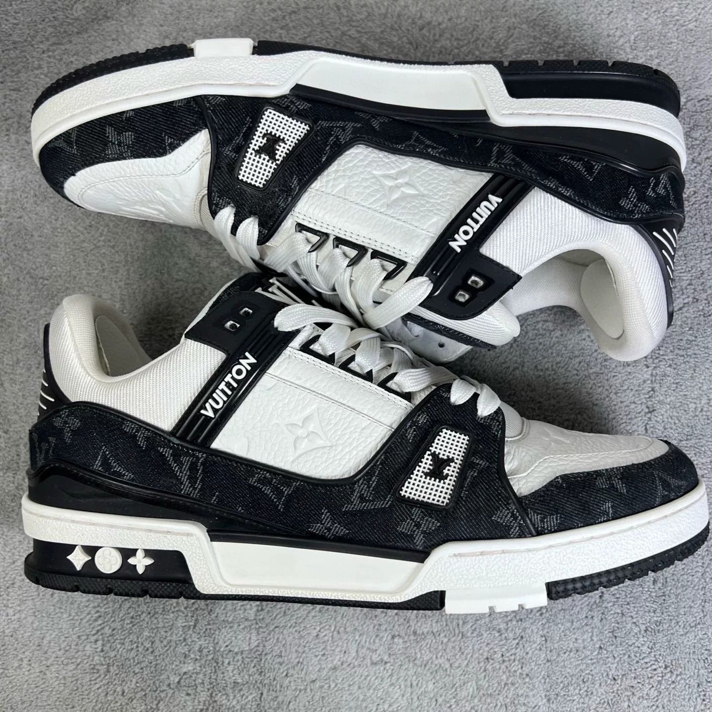 Louis Vuitton Louis Vuitton Training Denim Black Lowtop Sneakers 42 Men Size US 9 / EU 42 - 4 Thumbnail