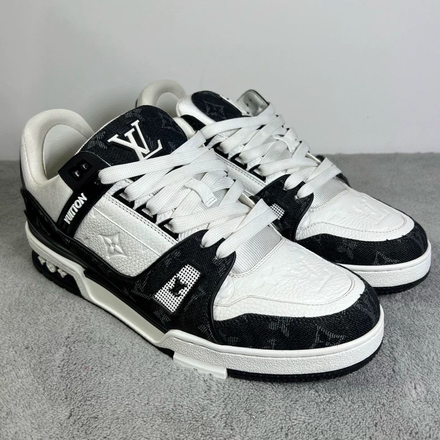 Louis Vuitton Louis Vuitton Training Denim Black Lowtop Sneakers 42 Men Size US 9 / EU 42 - 3 Thumbnail