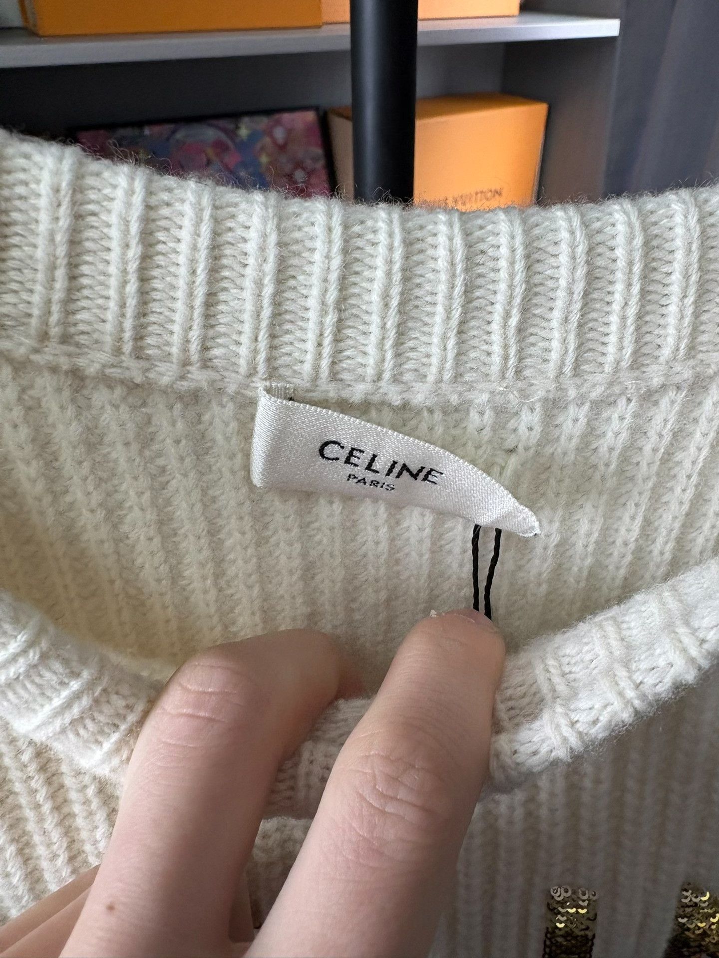 Celine Celine Retro Wool White Sweater S Women Size S / US 4 / IT 40 - 2 Thumbnail