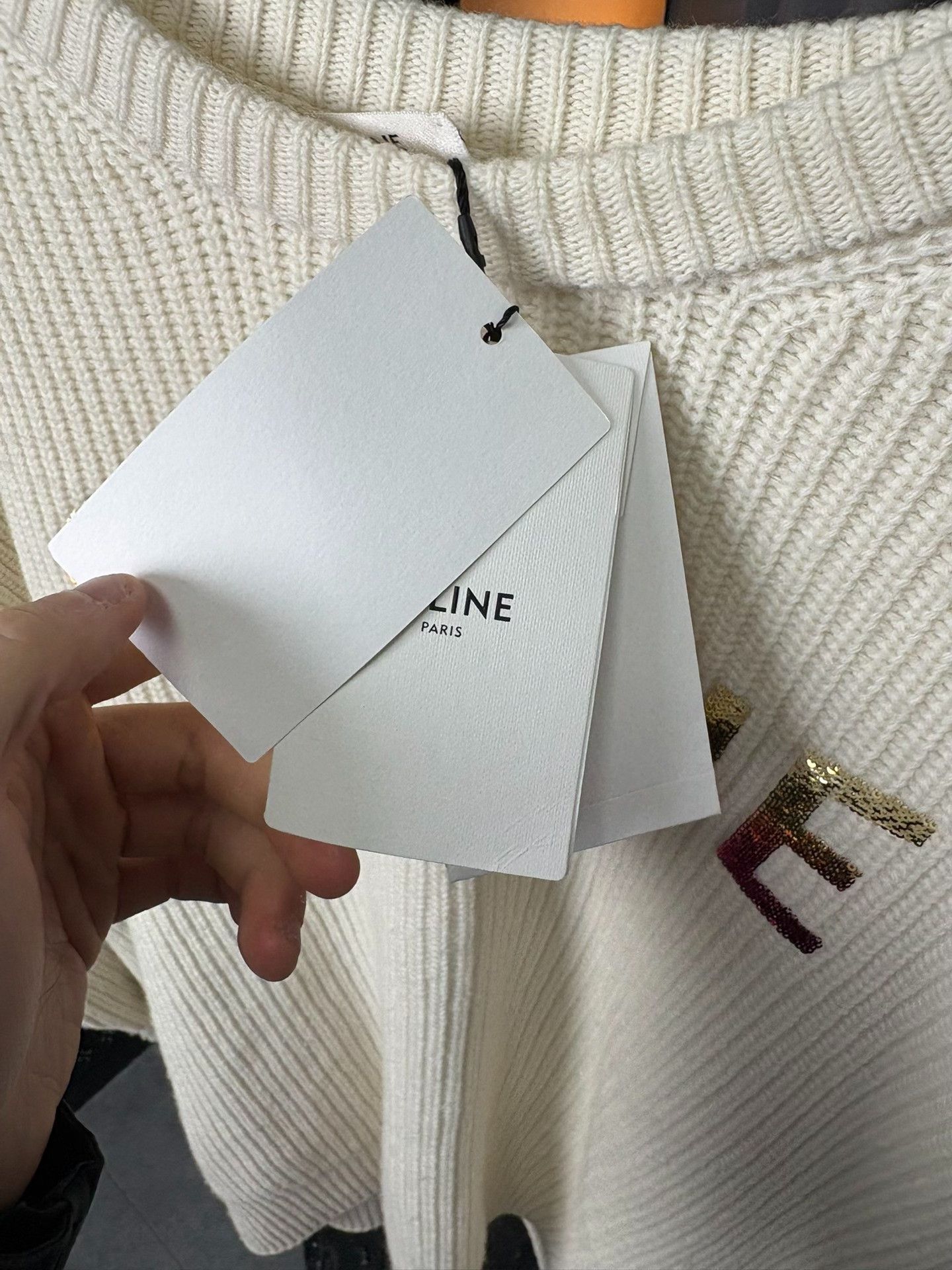 Celine Celine Retro Wool White Sweater S Women Size S / US 4 / IT 40 - 3 Thumbnail