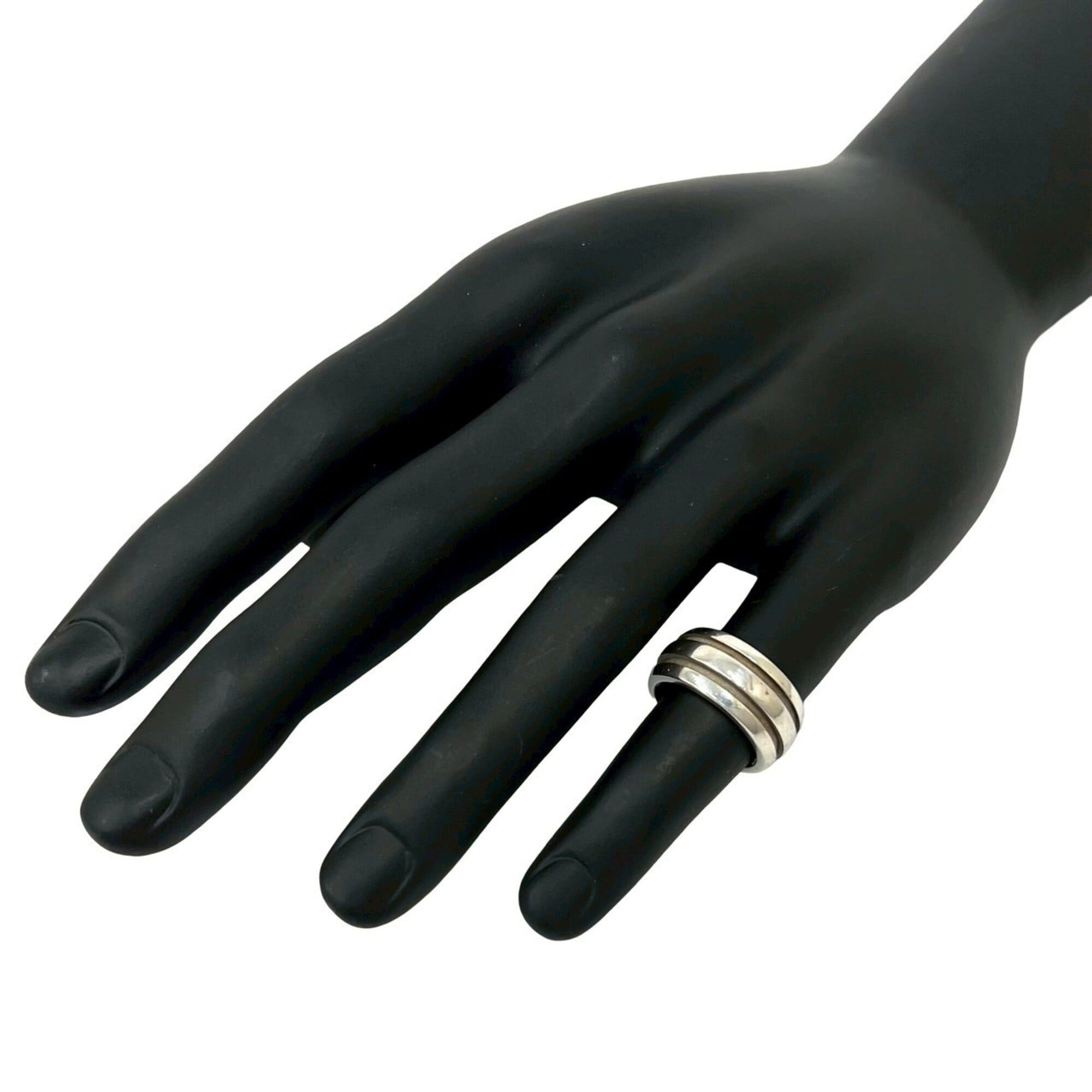 Tiffany & Co. TIFFANY&Co. Tiffany Grooved Double Line Ring, 925 Sterling Silver, Accessory, Men's & Women's, 41273 Size ONE SIZE - 2 Thumbnail