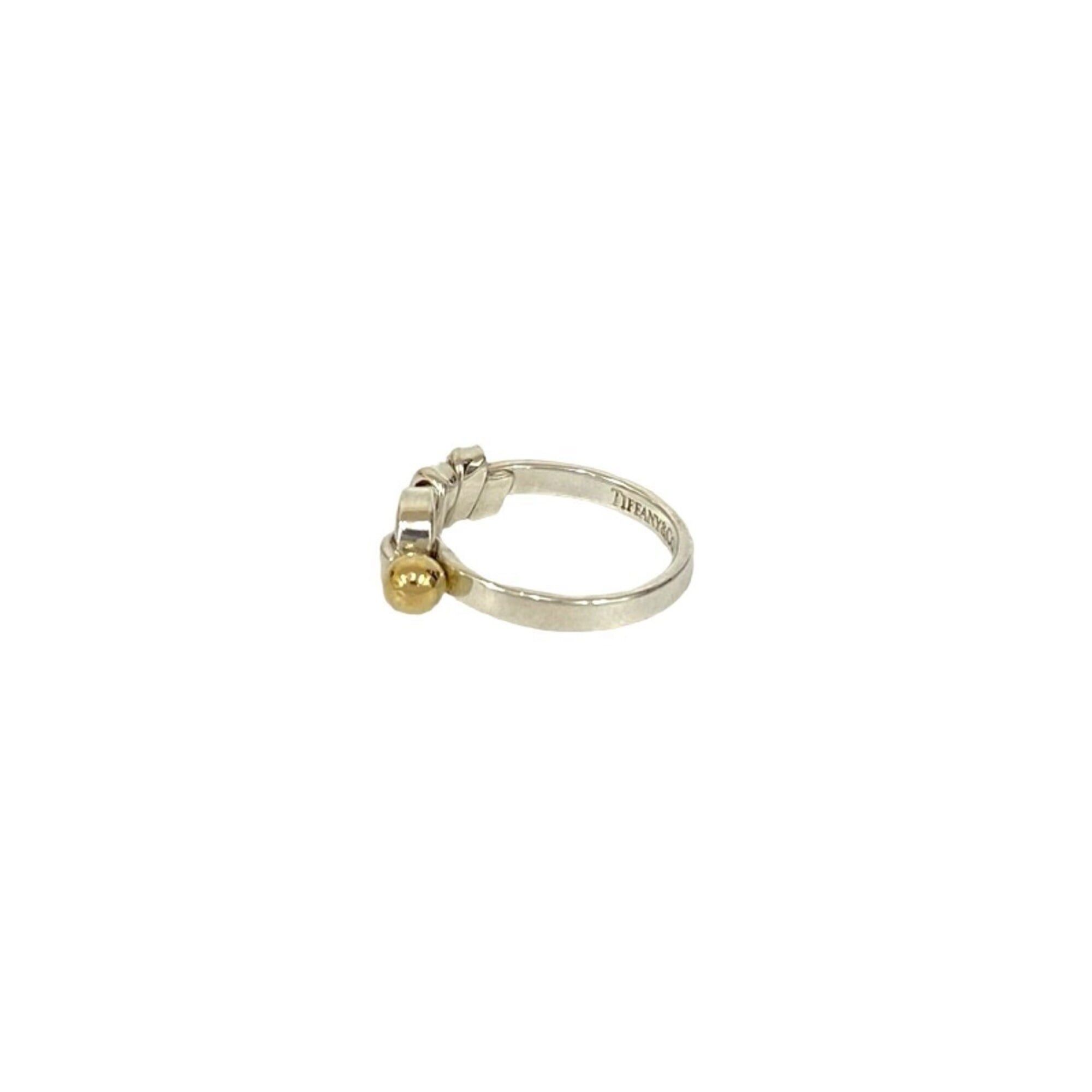 Tiffany & Co. TIFFANY&Co. Tiffany Flat Wire Ring, Hook & Eye, Sterling Silver 925, 18K Yellow Gold, Accessory, 29654 Size ONE SIZE - 4 Thumbnail
