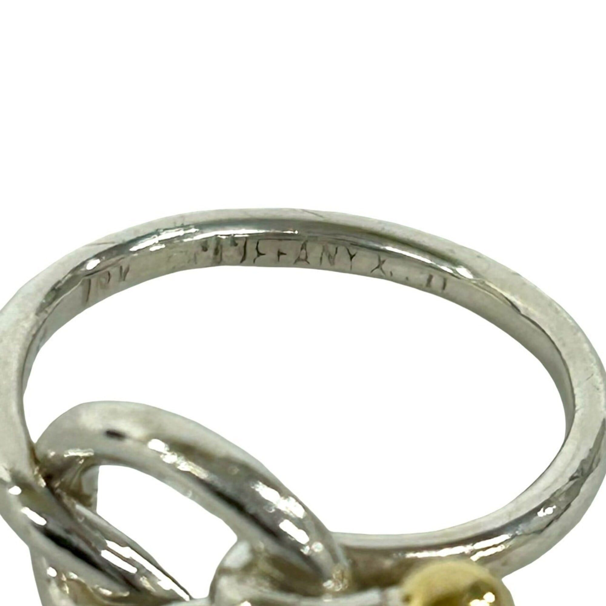 Tiffany & Co. TIFFANY&Co. Tiffany Love Knot Ring, Sterling Silver 925, 18K 750YG, and Yellow Gold, Item No. 12485 Size ONE SIZE - 3 Thumbnail