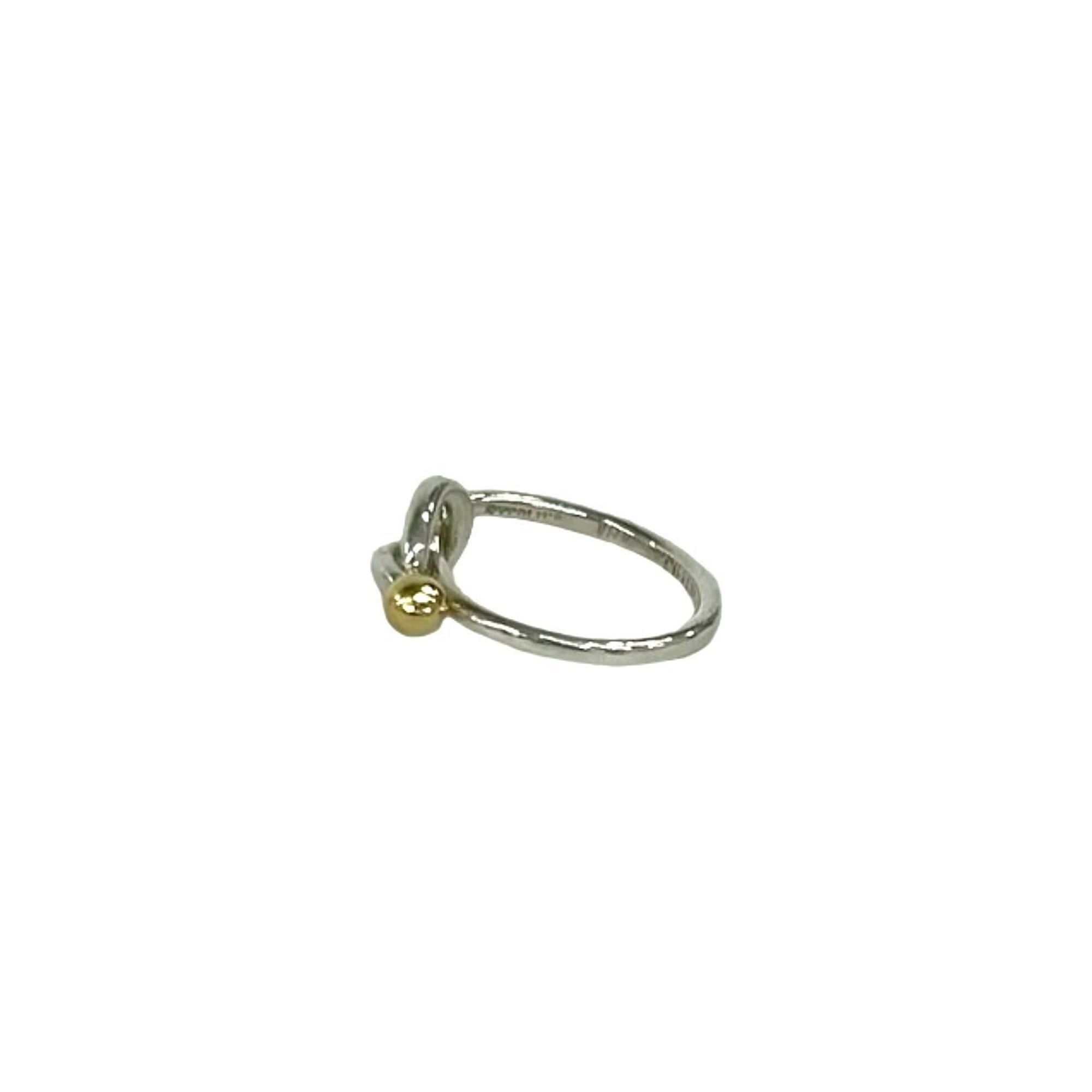 Tiffany & Co. TIFFANY&Co. Tiffany Love Knot Ring, Sterling Silver 925, 18K 750YG, and Yellow Gold, Item No. 12485 Size ONE SIZE - 5 Thumbnail