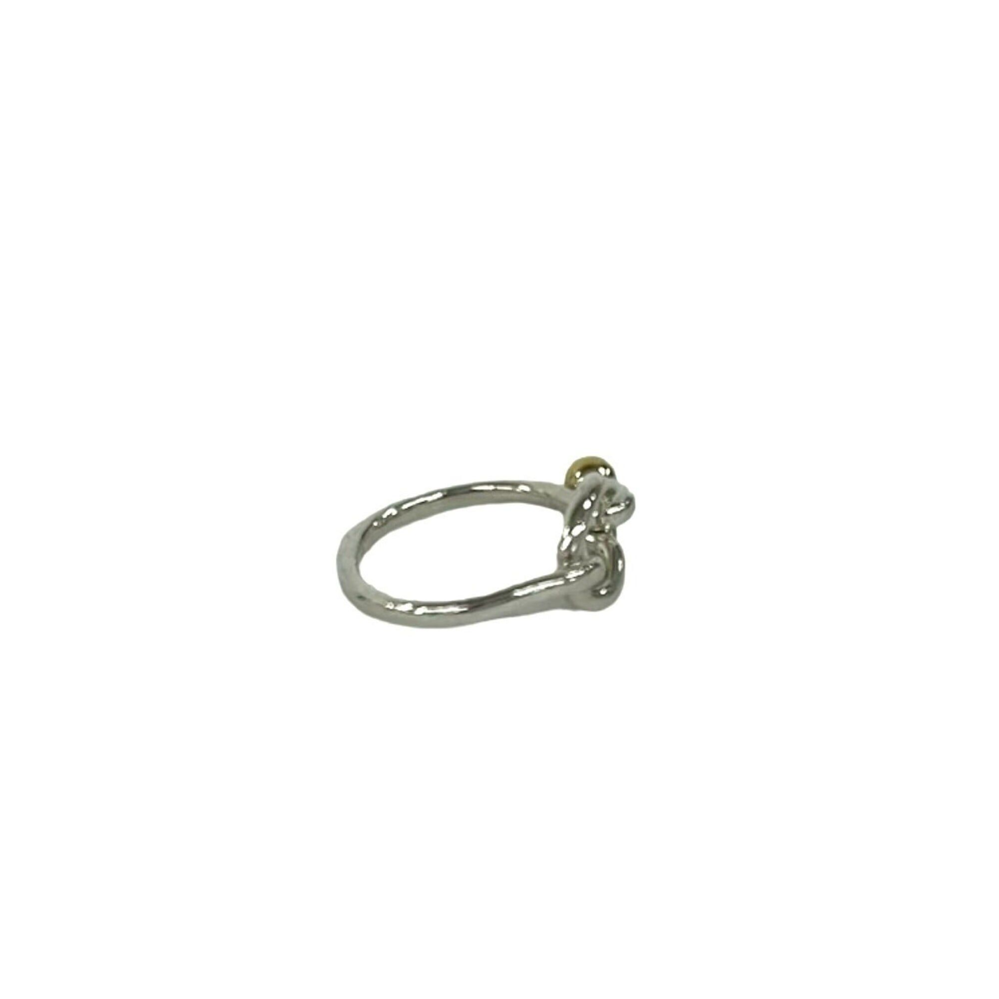 Tiffany & Co. TIFFANY&Co. Tiffany Love Knot Ring, Sterling Silver 925, 18K 750YG, and Yellow Gold, Item No. 12485 Size ONE SIZE - 6 Thumbnail