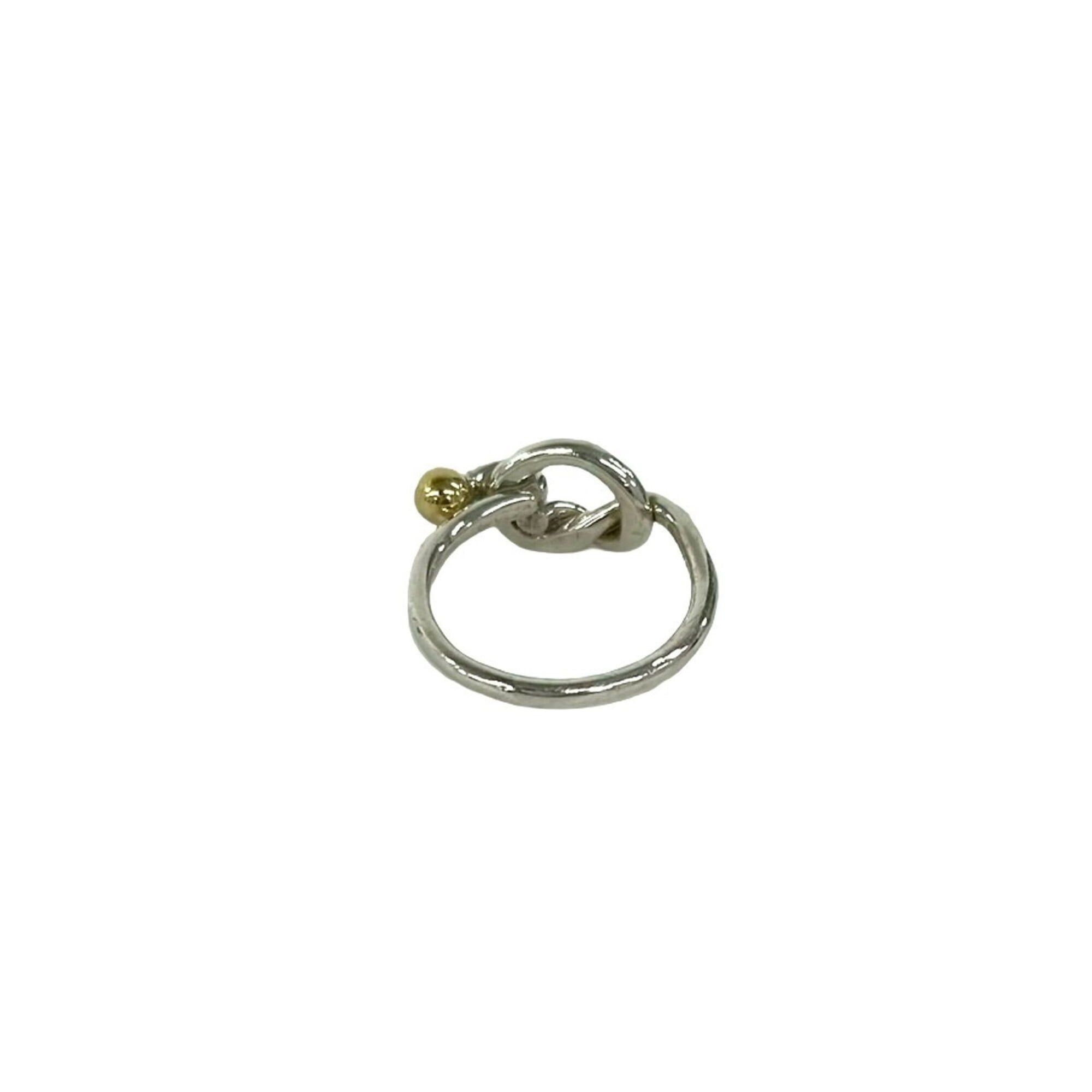 Tiffany & Co. TIFFANY&Co. Tiffany Love Knot Ring, Sterling Silver 925, 18K 750YG, and Yellow Gold, Item No. 12485 Size ONE SIZE - 7 Thumbnail