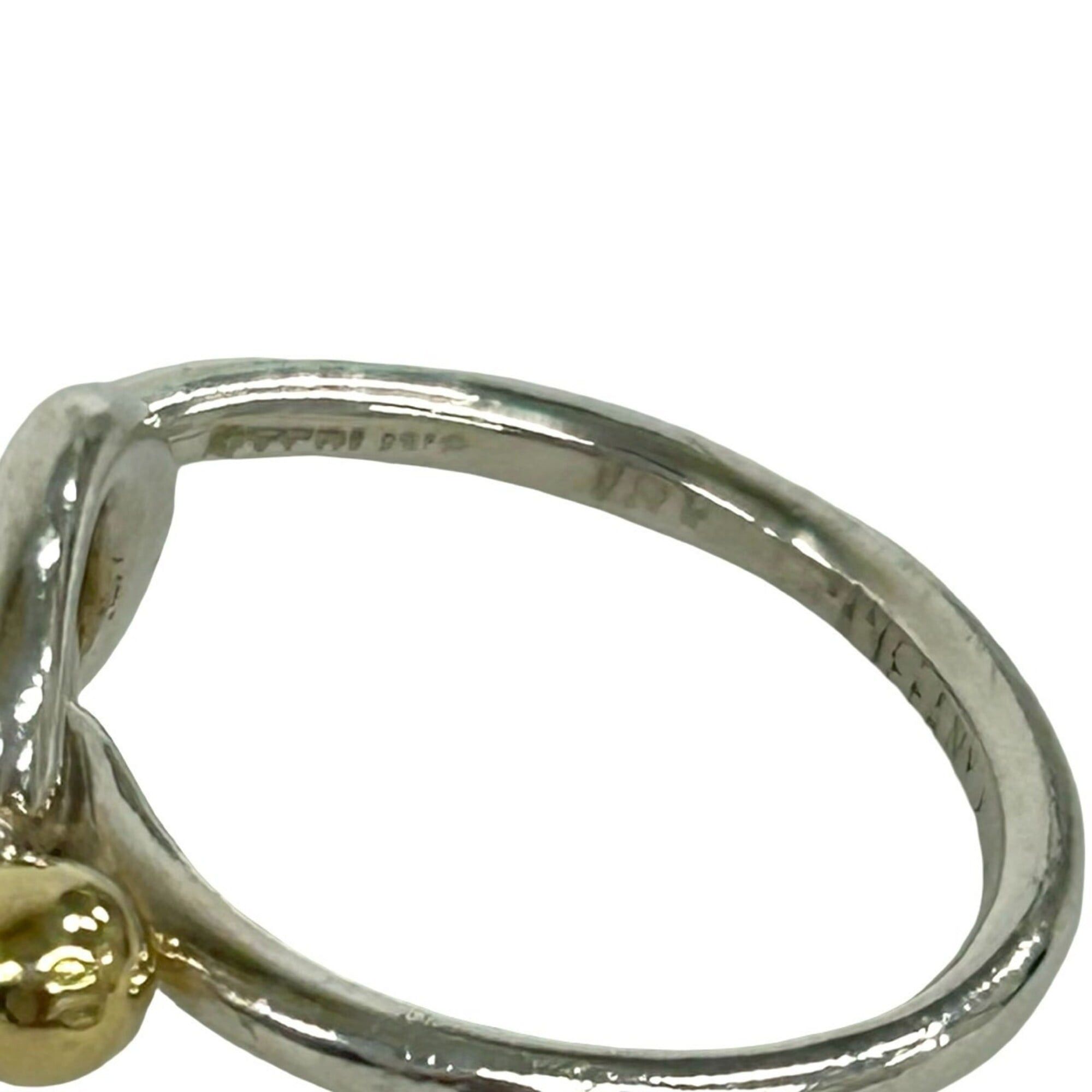 Tiffany & Co. TIFFANY&Co. Tiffany Love Knot Ring, Sterling Silver 925, 18K 750YG, and Yellow Gold, Item No. 12485 Size ONE SIZE - 4 Thumbnail