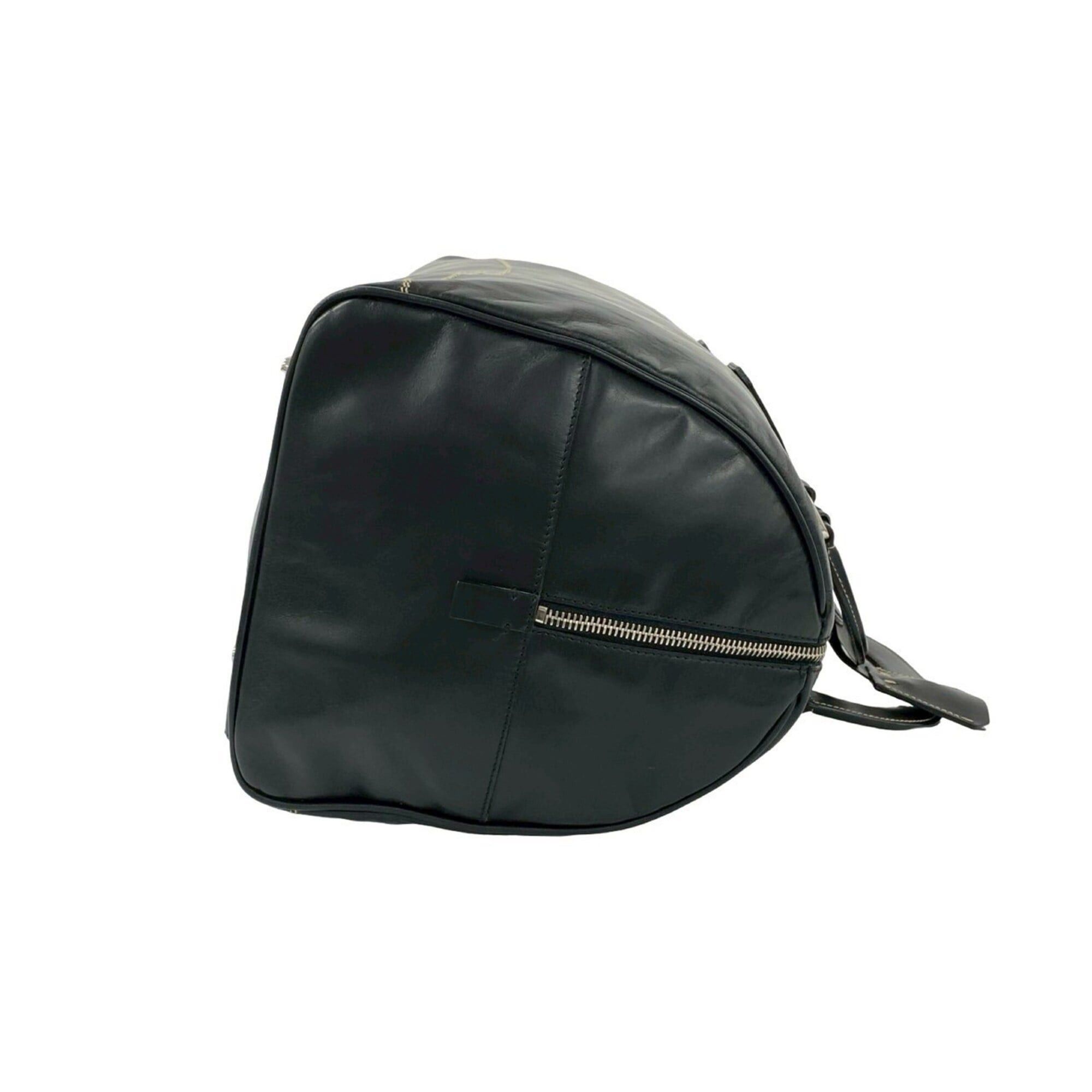 Prada Prada logo hardware stitched leather 2-way shoulder bag Boston handbag black 50245 Size ONE SIZE - 6 Thumbnail